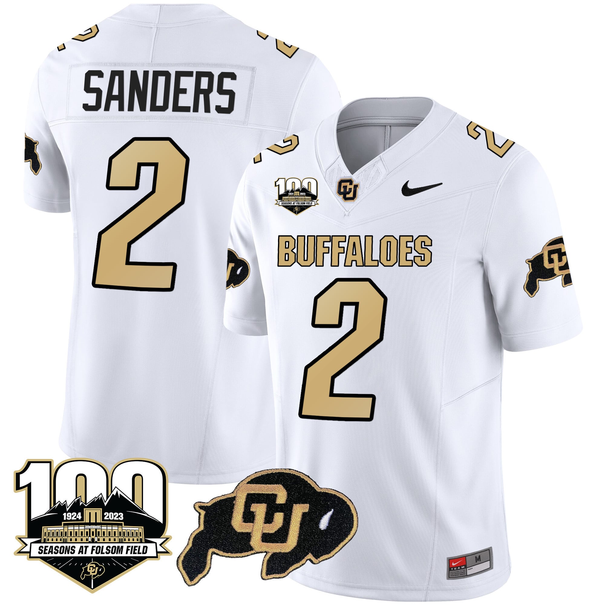 Men's Colorado Buffaloes 100 Seasons Patch Vapor Limited Jersey - All Stitched