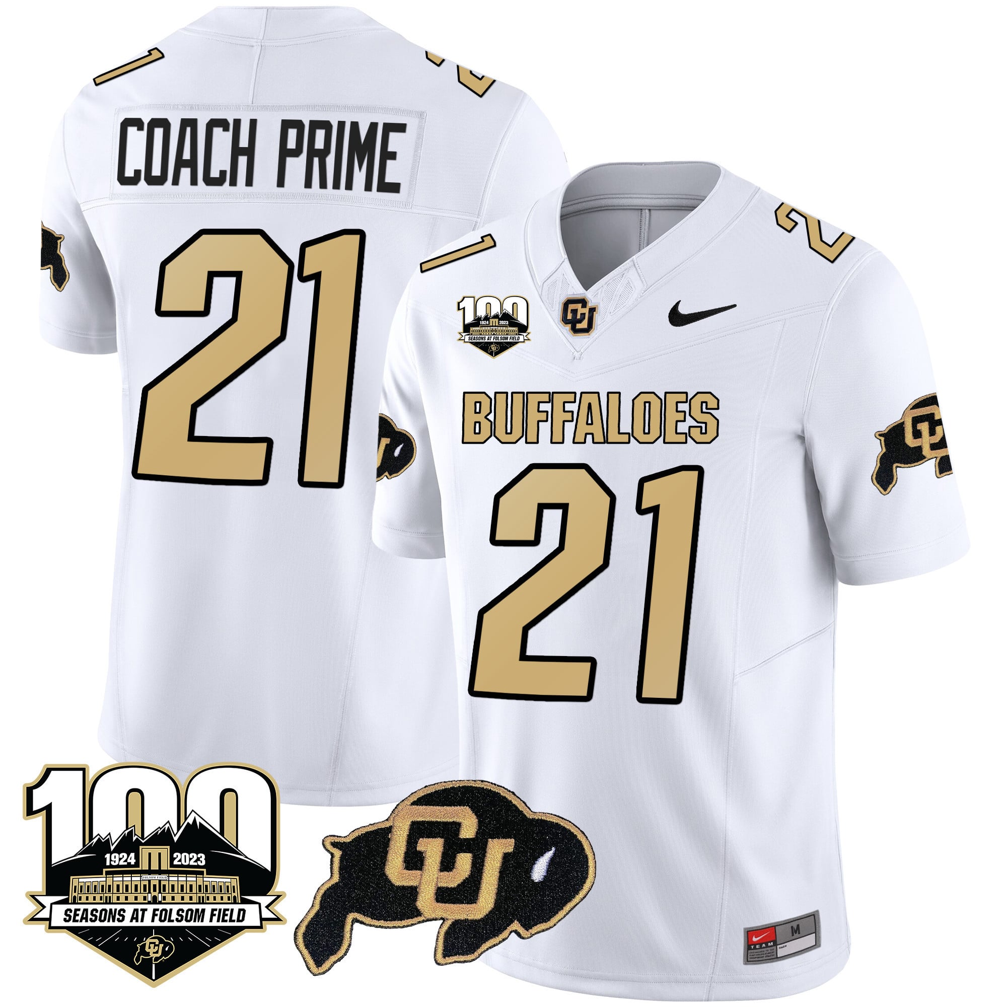 Men's Colorado Buffaloes 100 Seasons Patch Vapor Limited Jersey - All Stitched
