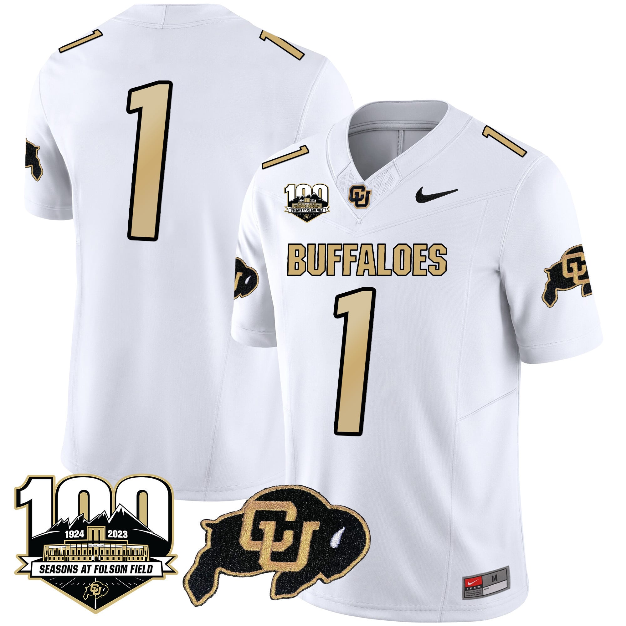 Men's Colorado Buffaloes 100 Seasons Patch Vapor Limited Jersey - All Stitched