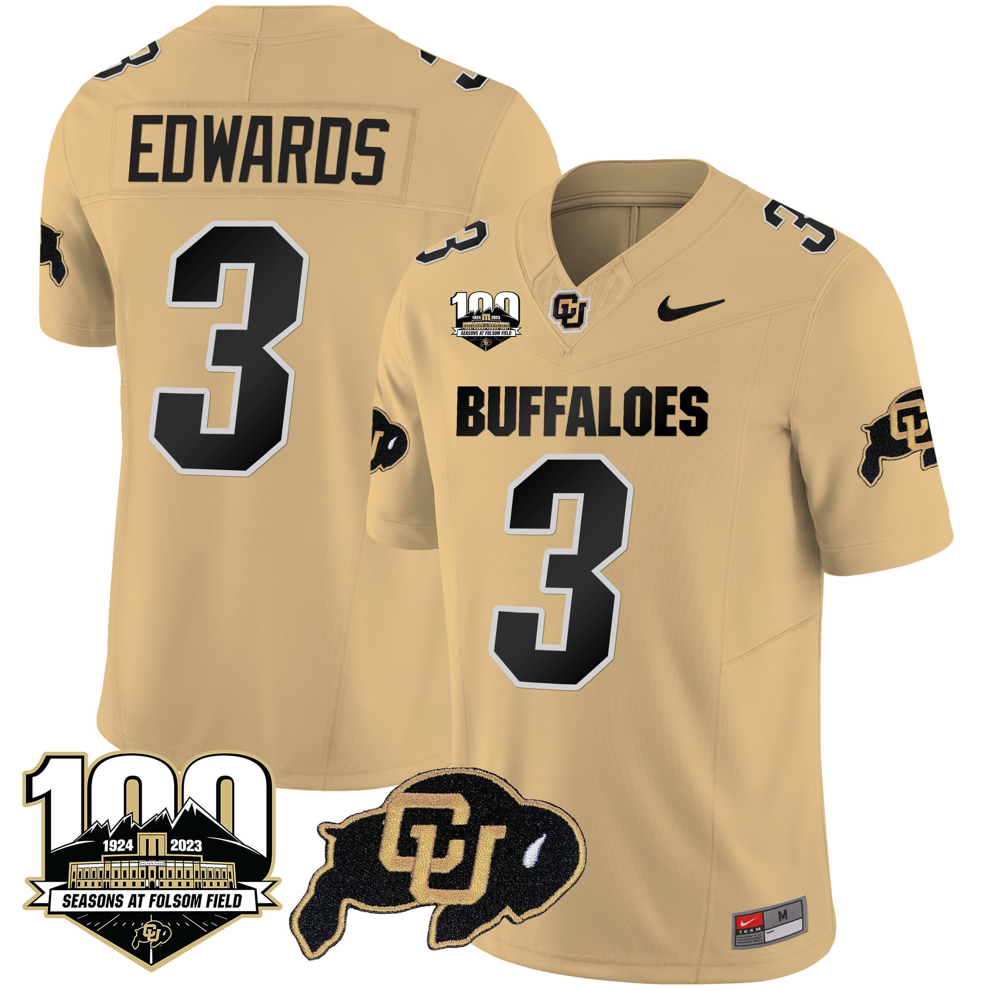 Men's Colorado Buffaloes 100 Seasons Patch Vapor Limited Jersey - All Stitched