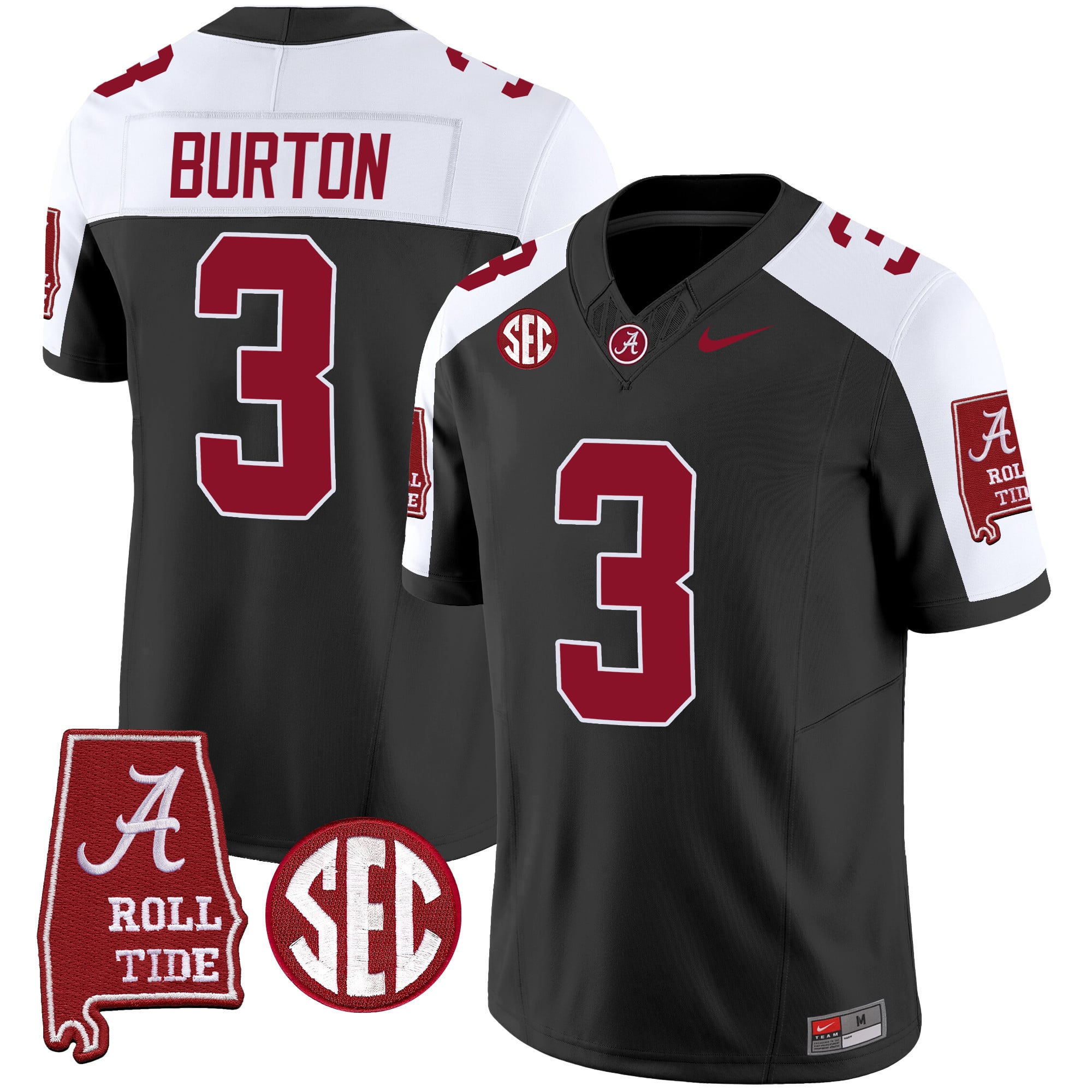 Men's Alabama Crimson Tide Vapor Limited Jersey V5 - Alabama Map - All Stitched