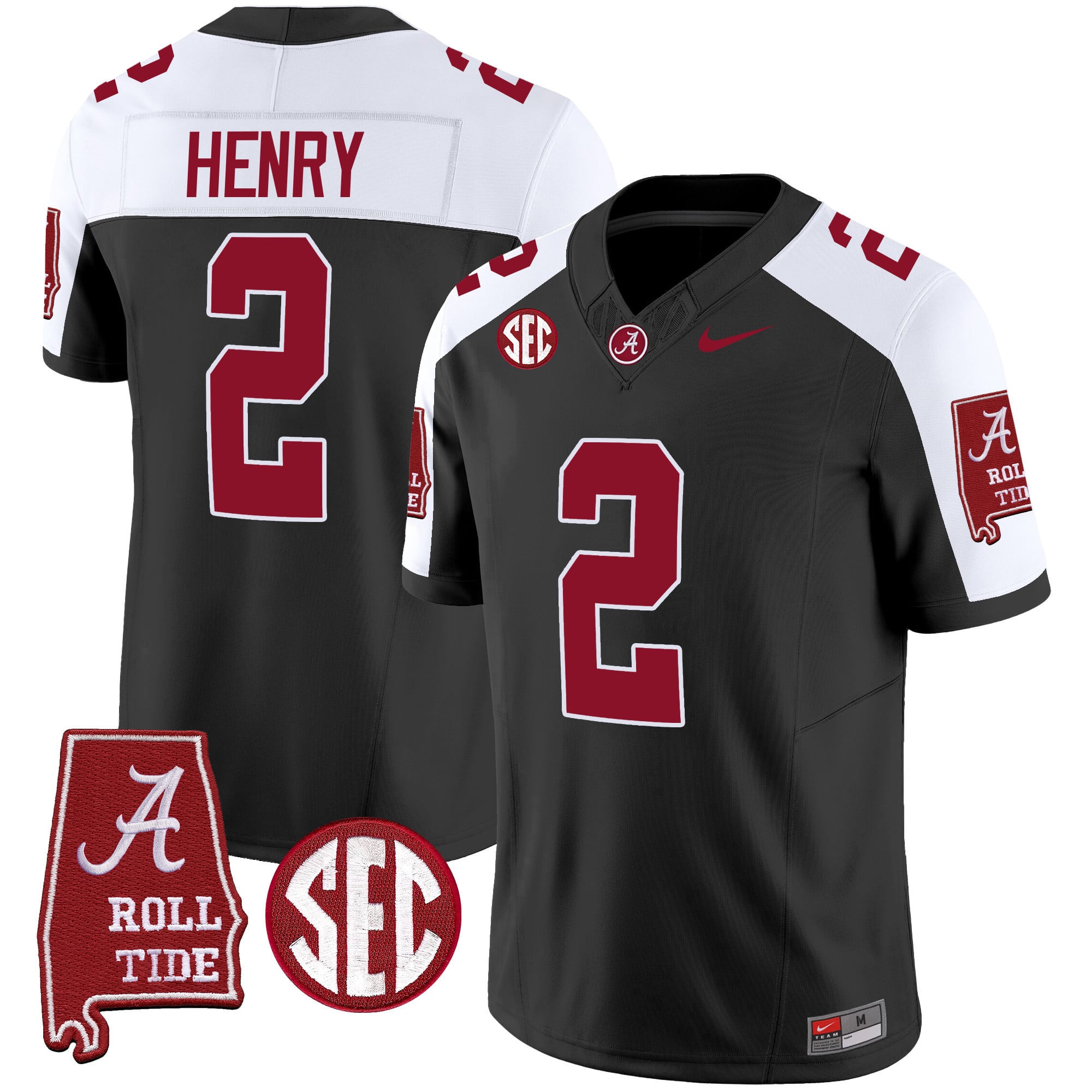 Men's Alabama Crimson Tide Vapor Limited Jersey V5 - Alabama Map - All Stitched