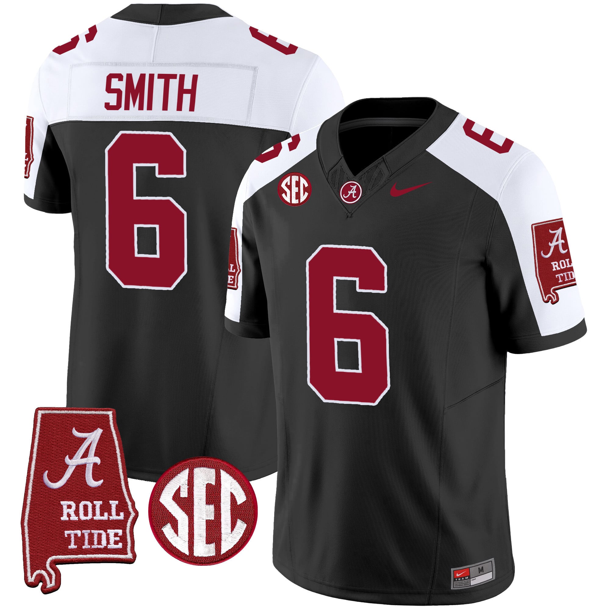 Men's Alabama Crimson Tide Vapor Limited Jersey V5 - Alabama Map - All Stitched