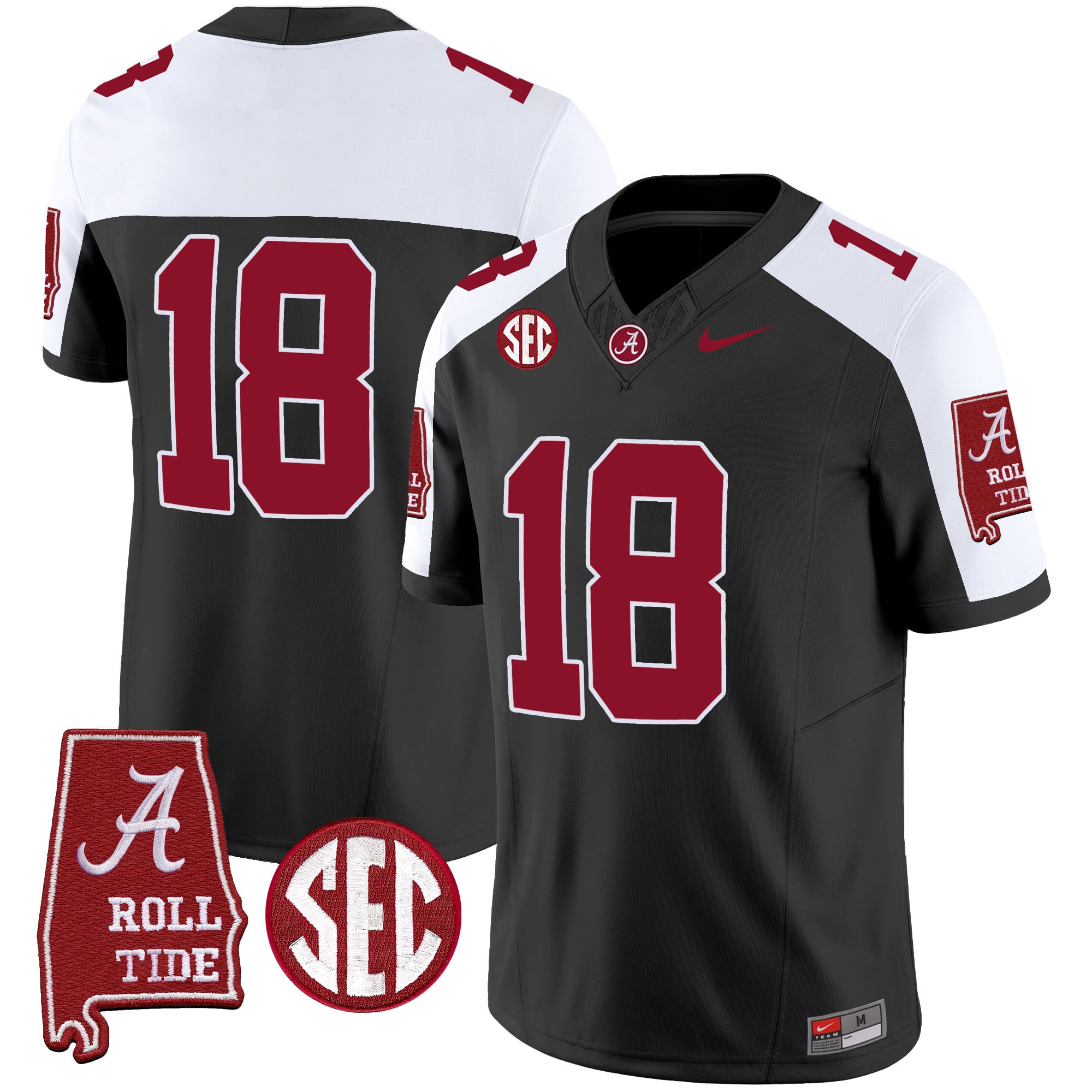 Men's Alabama Crimson Tide Vapor Limited Jersey V5 - Alabama Map - All Stitched