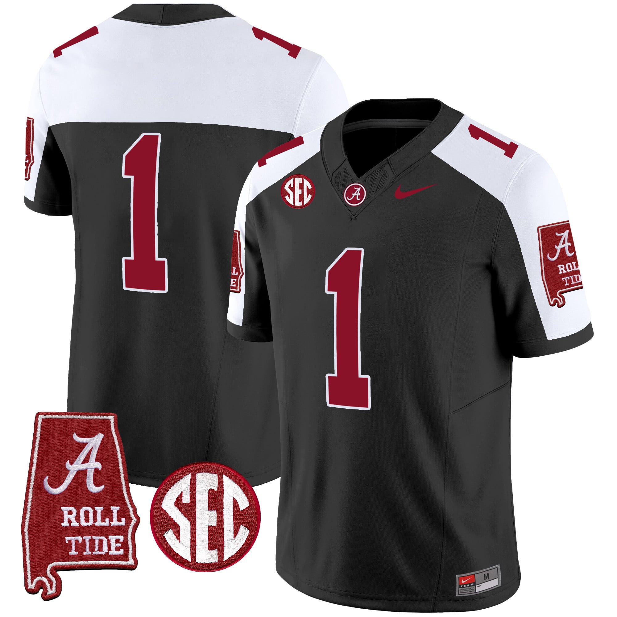 Men's Alabama Crimson Tide Vapor Limited Jersey V5 - Alabama Map - All Stitched