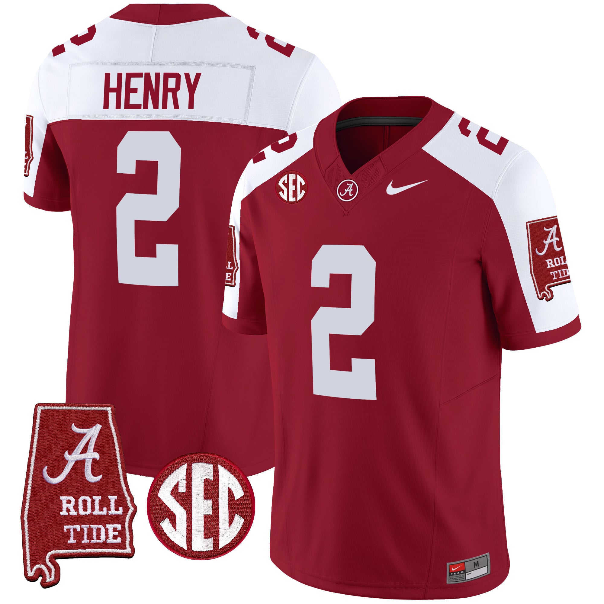 Men's Alabama Crimson Tide Vapor Limited Jersey V5 - Alabama Map - All Stitched