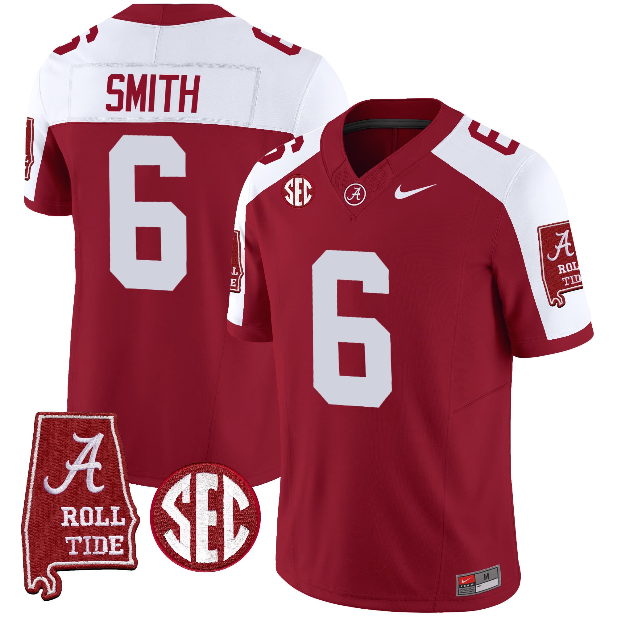 Men's Alabama Crimson Tide Vapor Limited Jersey V5 - Alabama Map - All Stitched