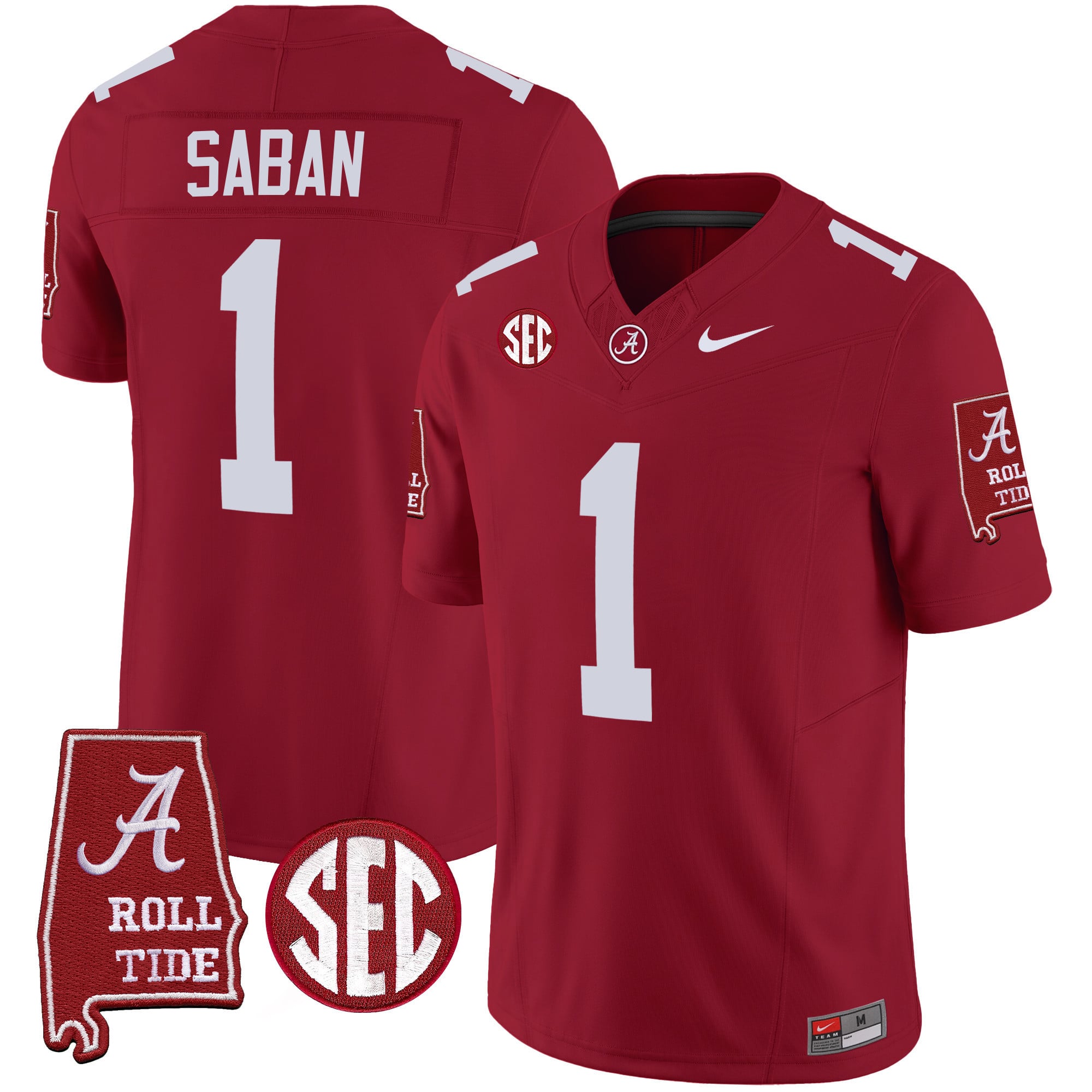 Men's Alabama Crimson Tide Vapor Limited Jersey V5 - Alabama Map - All Stitched
