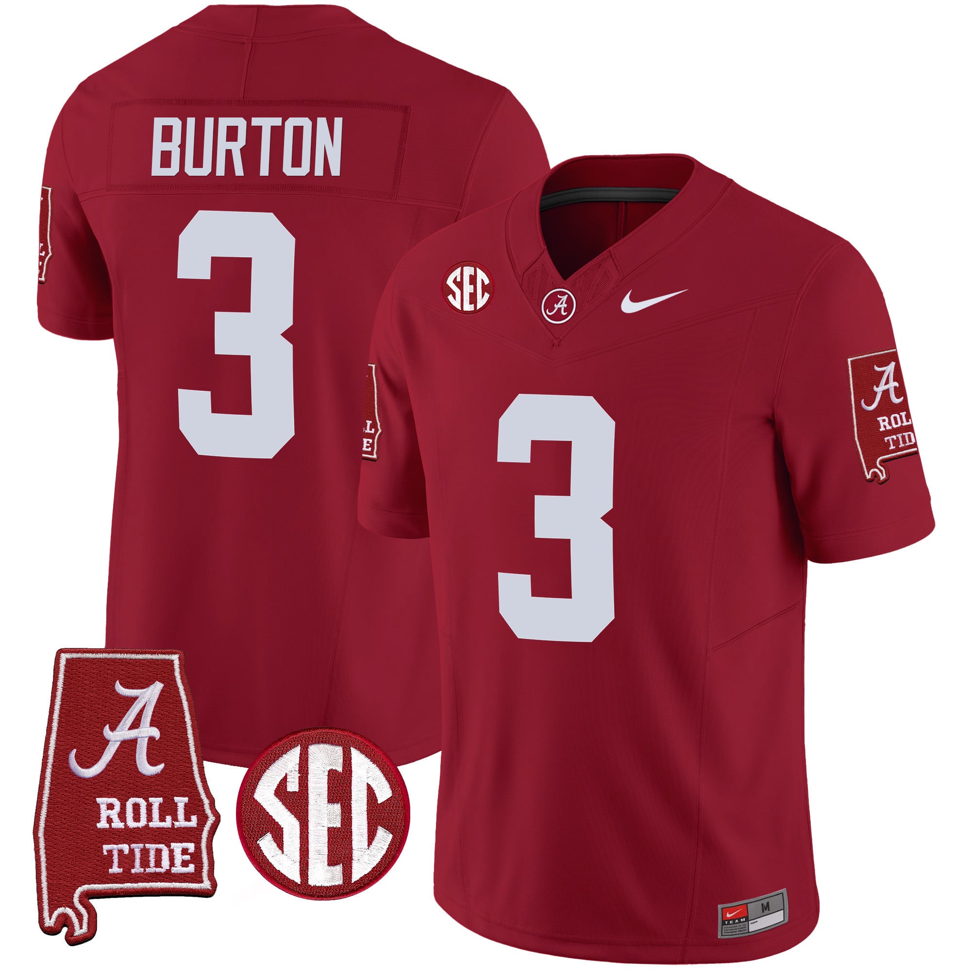 Men's Alabama Crimson Tide Vapor Limited Jersey V5 - Alabama Map - All Stitched