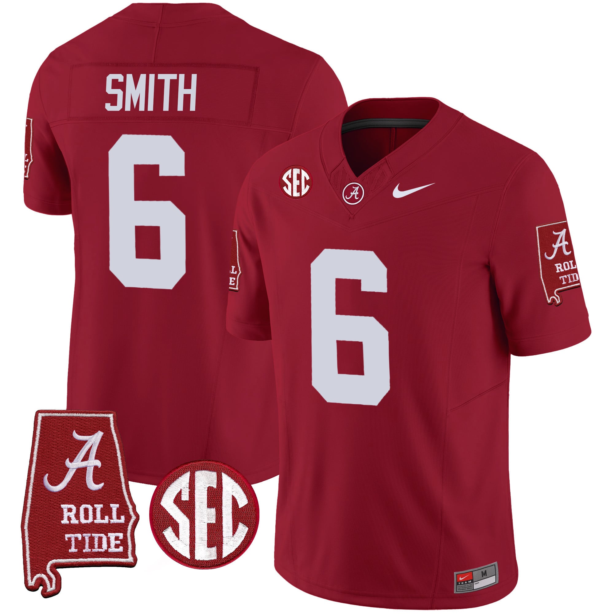 Men's Alabama Crimson Tide Vapor Limited Jersey V5 - Alabama Map - All Stitched