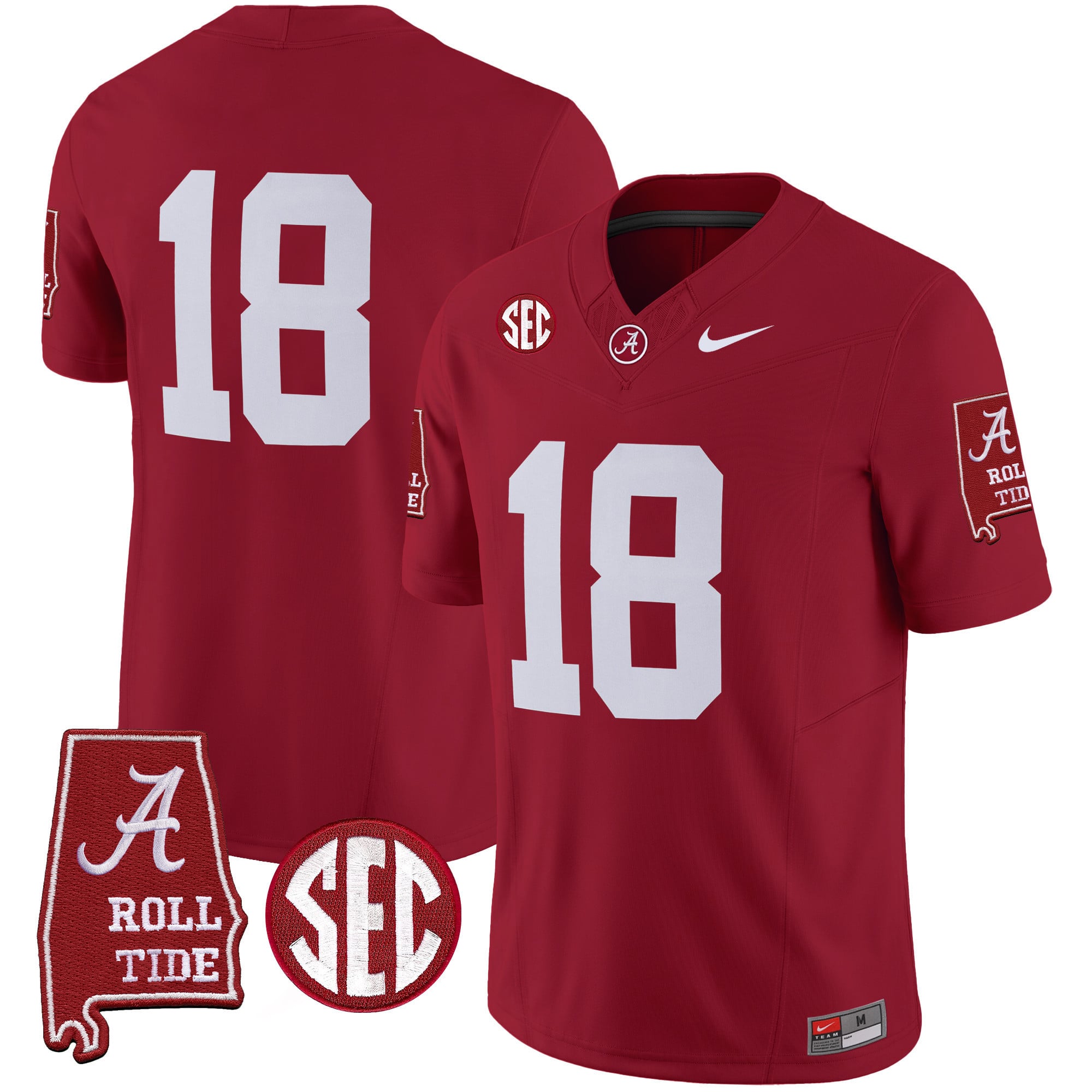 Men's Alabama Crimson Tide Vapor Limited Jersey V5 - Alabama Map - All Stitched