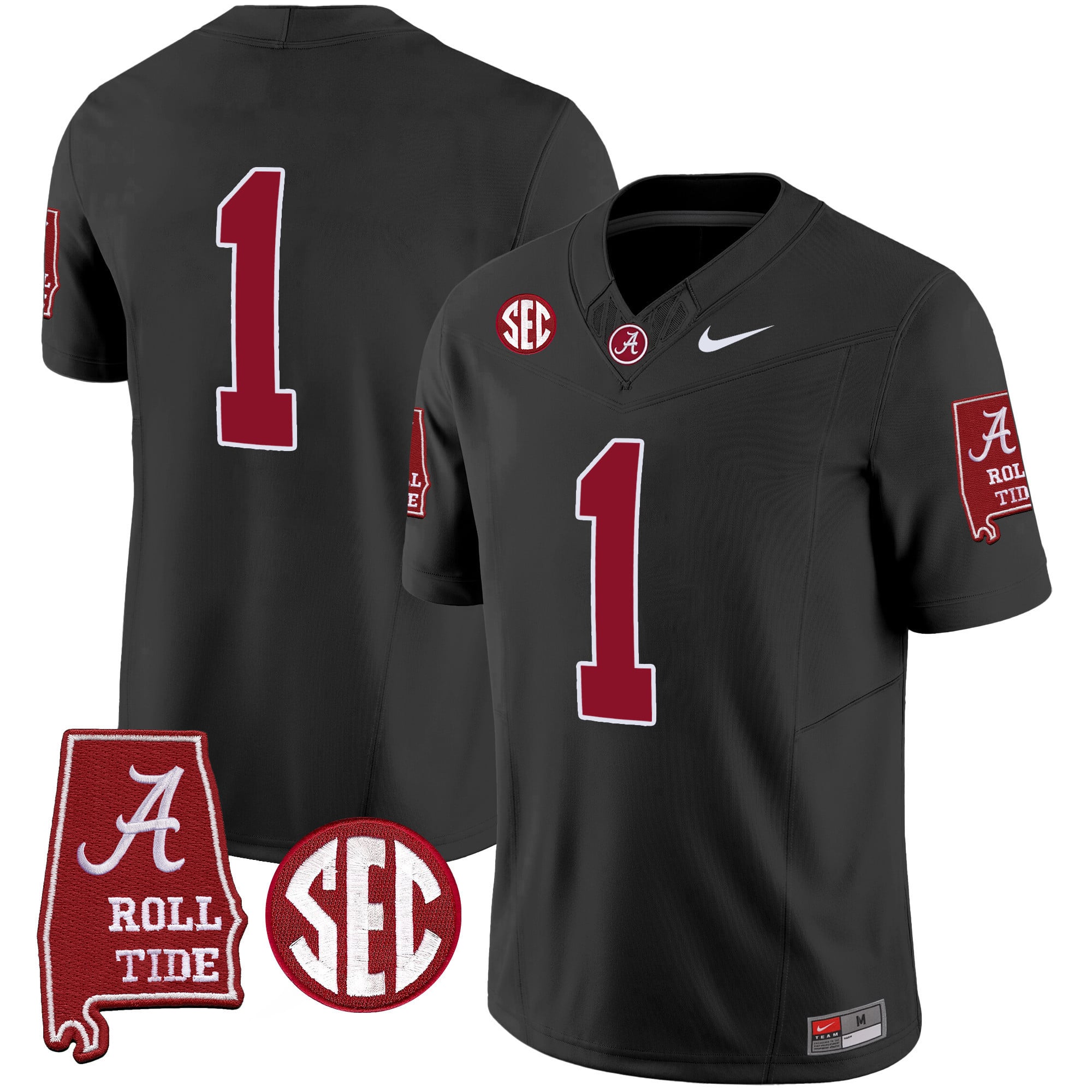 Men's Alabama Crimson Tide Vapor Limited Jersey V5 - Alabama Map - All Stitched