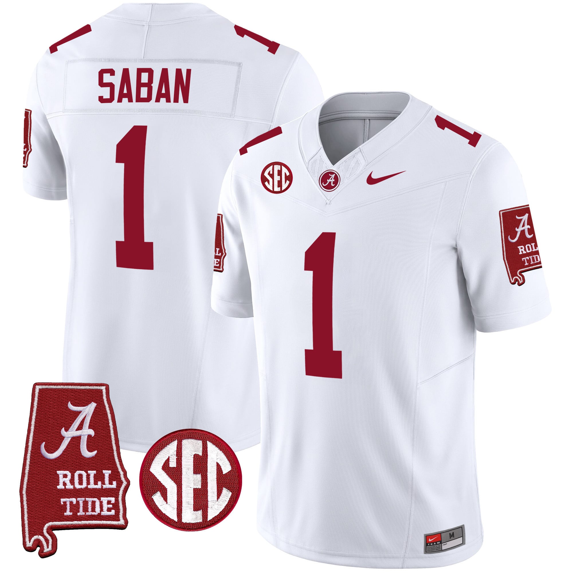 Men's Alabama Crimson Tide Vapor Limited Jersey V5 - Alabama Map - All Stitched