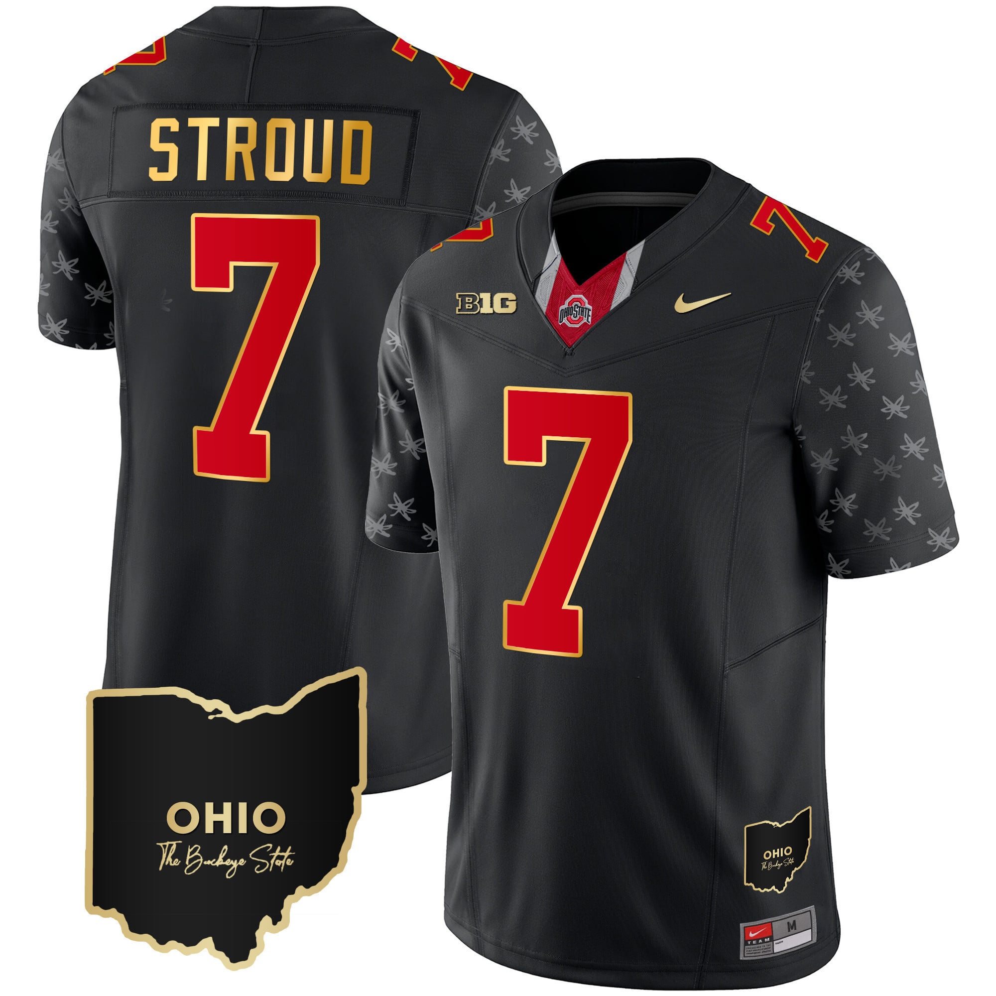 Men's Ohio State Buckeyes 2023 Alternate Gold Jersey - Stitched