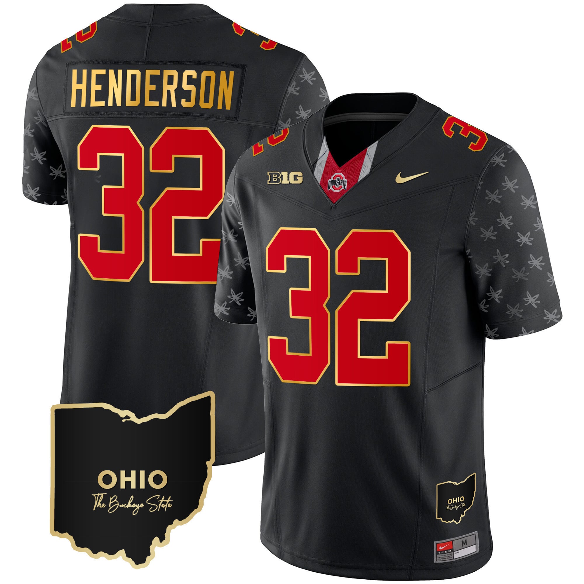 Men's Ohio State Buckeyes 2023 Alternate Gold Jersey - Stitched