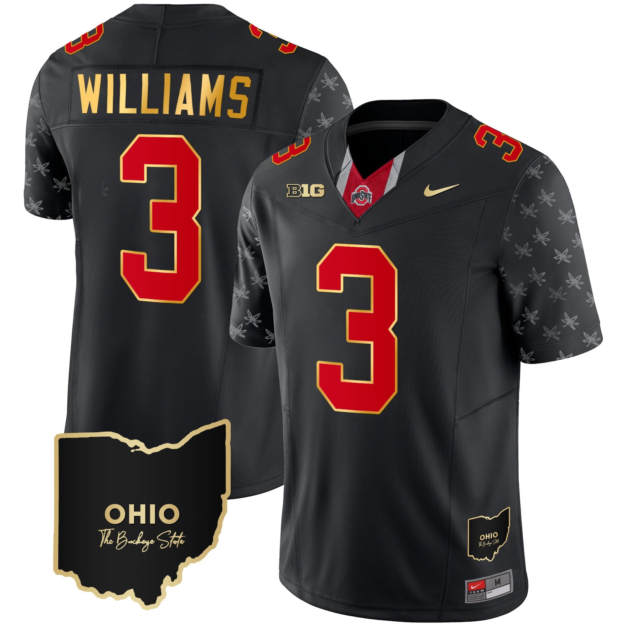 Men's Ohio State Buckeyes 2023 Alternate Gold Jersey - Stitched