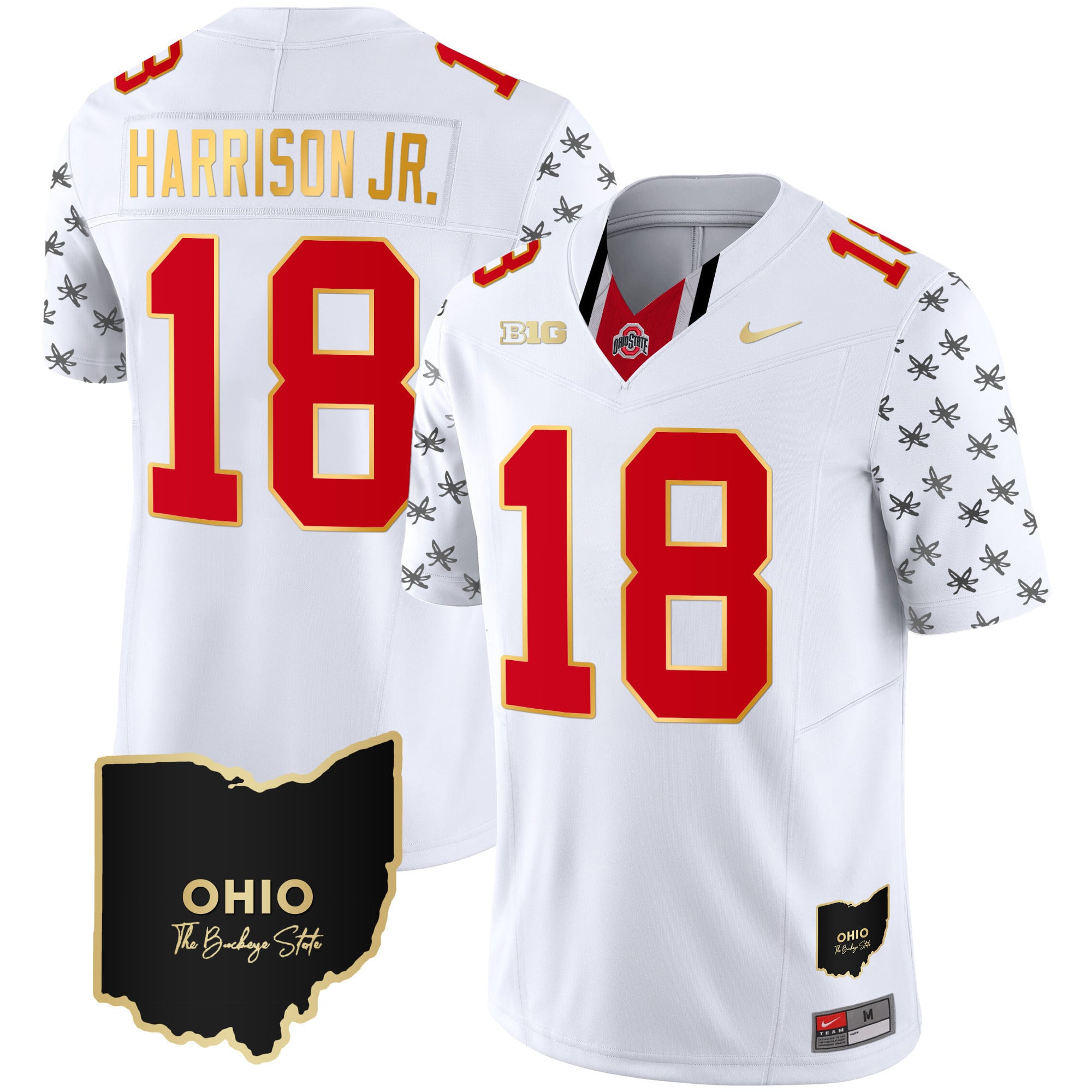 Men's Ohio State Buckeyes 2023 Alternate Gold Jersey - Stitched