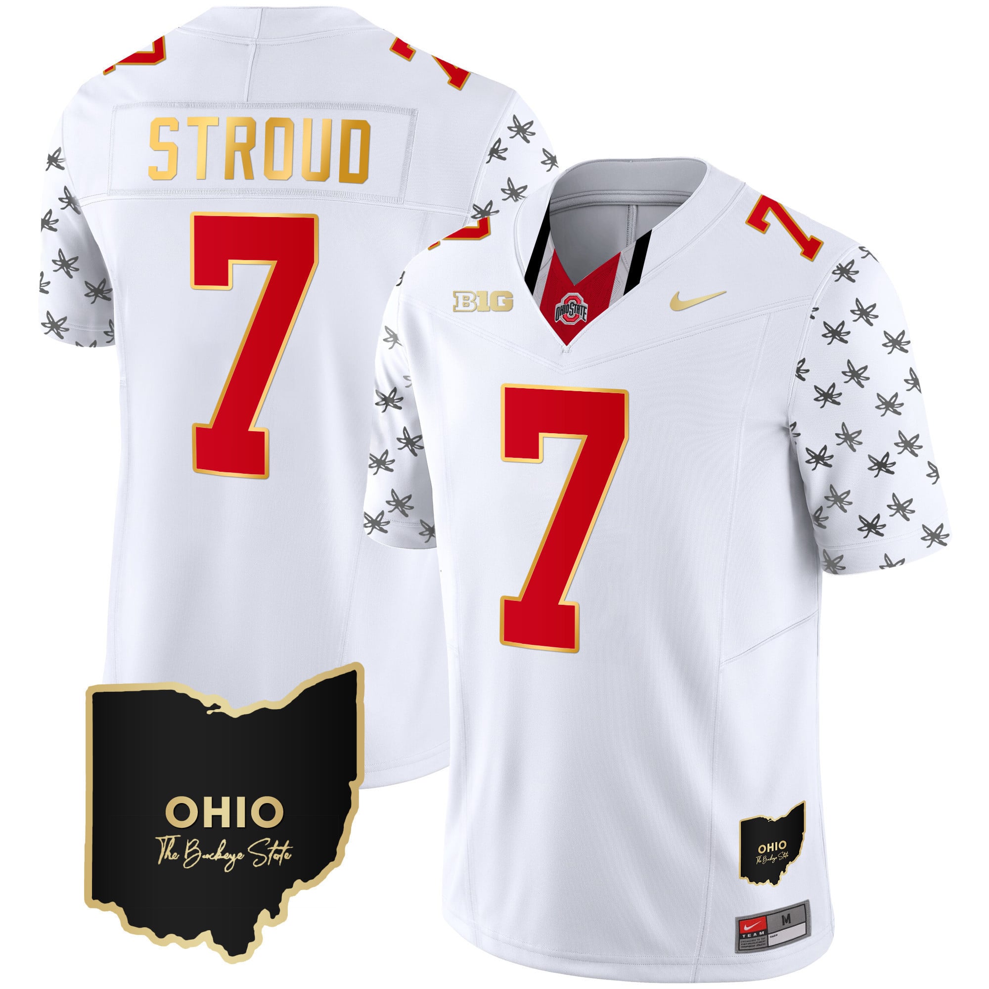Men's Ohio State Buckeyes 2023 Alternate Gold Jersey - Stitched