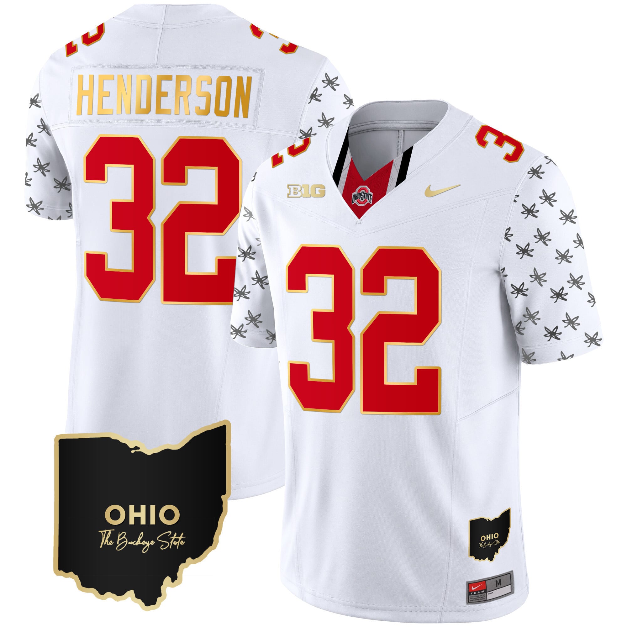 Men's Ohio State Buckeyes 2023 Alternate Gold Jersey - Stitched