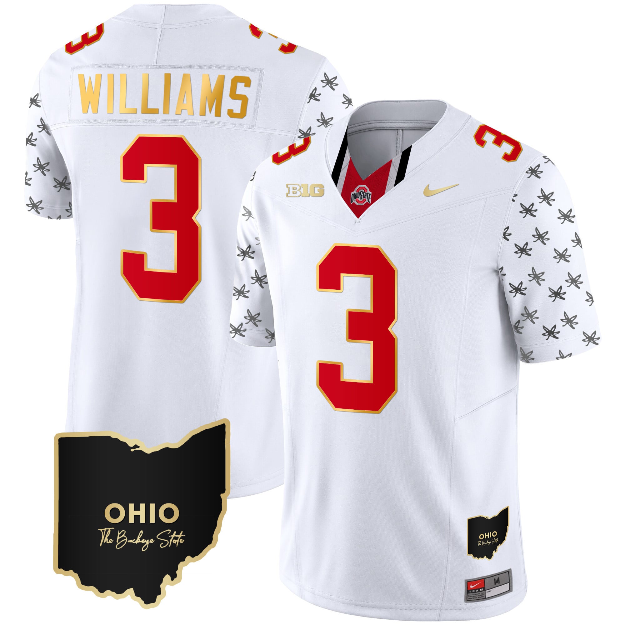 Men's Ohio State Buckeyes 2023 Alternate Gold Jersey - Stitched