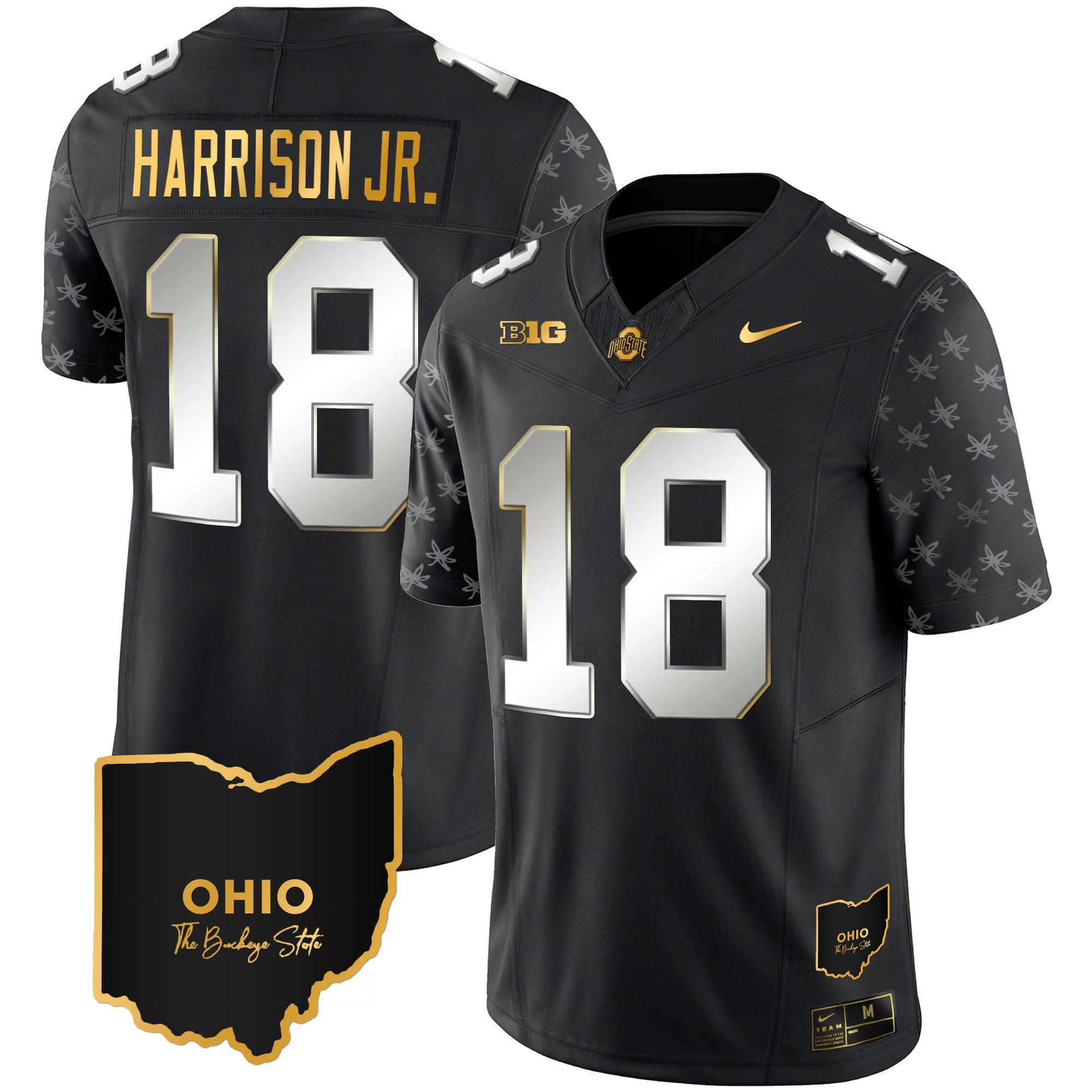 Men's Ohio State Buckeyes 2023 Alternate Gold Jersey - Stitched