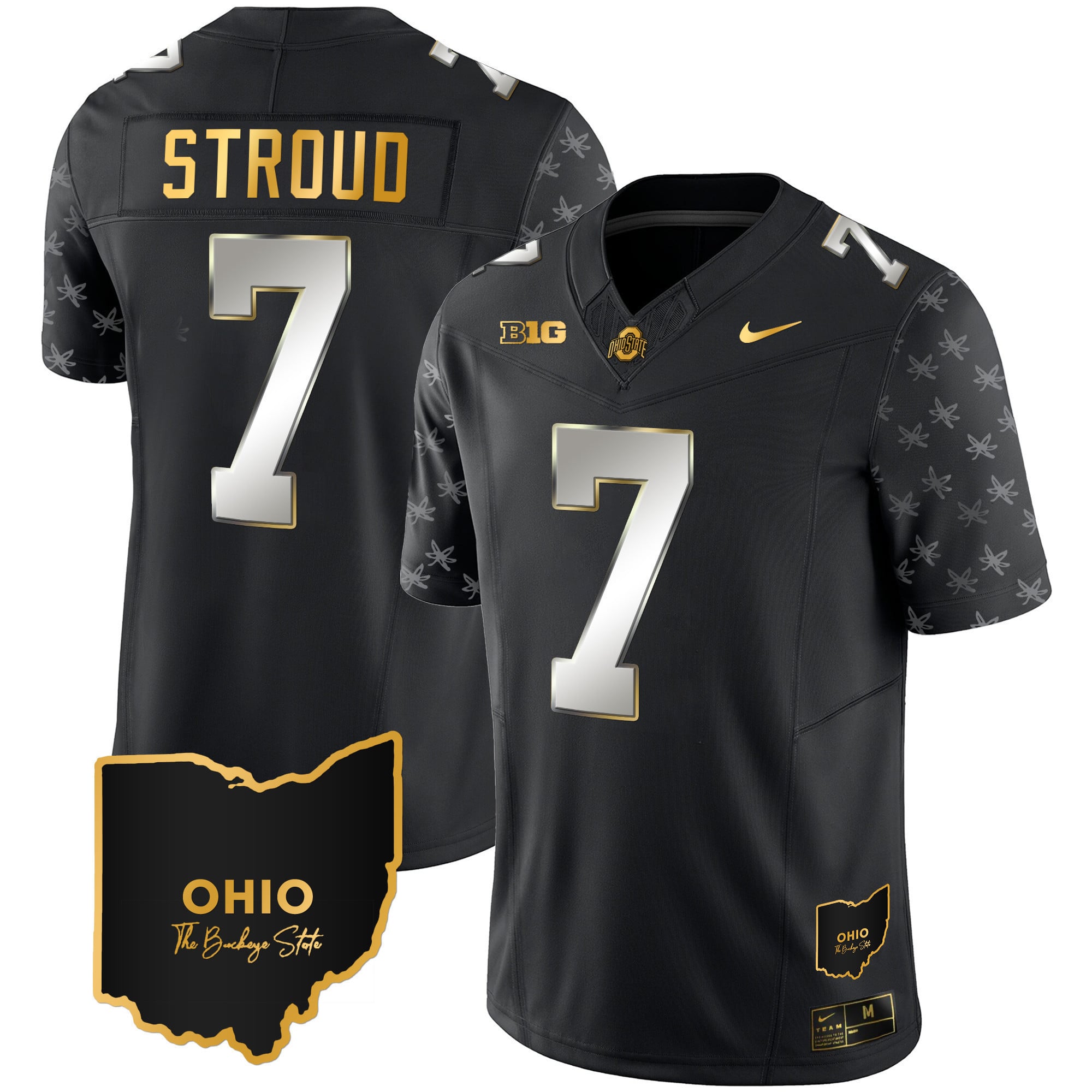 Men's Ohio State Buckeyes 2023 Alternate Gold Jersey - Stitched