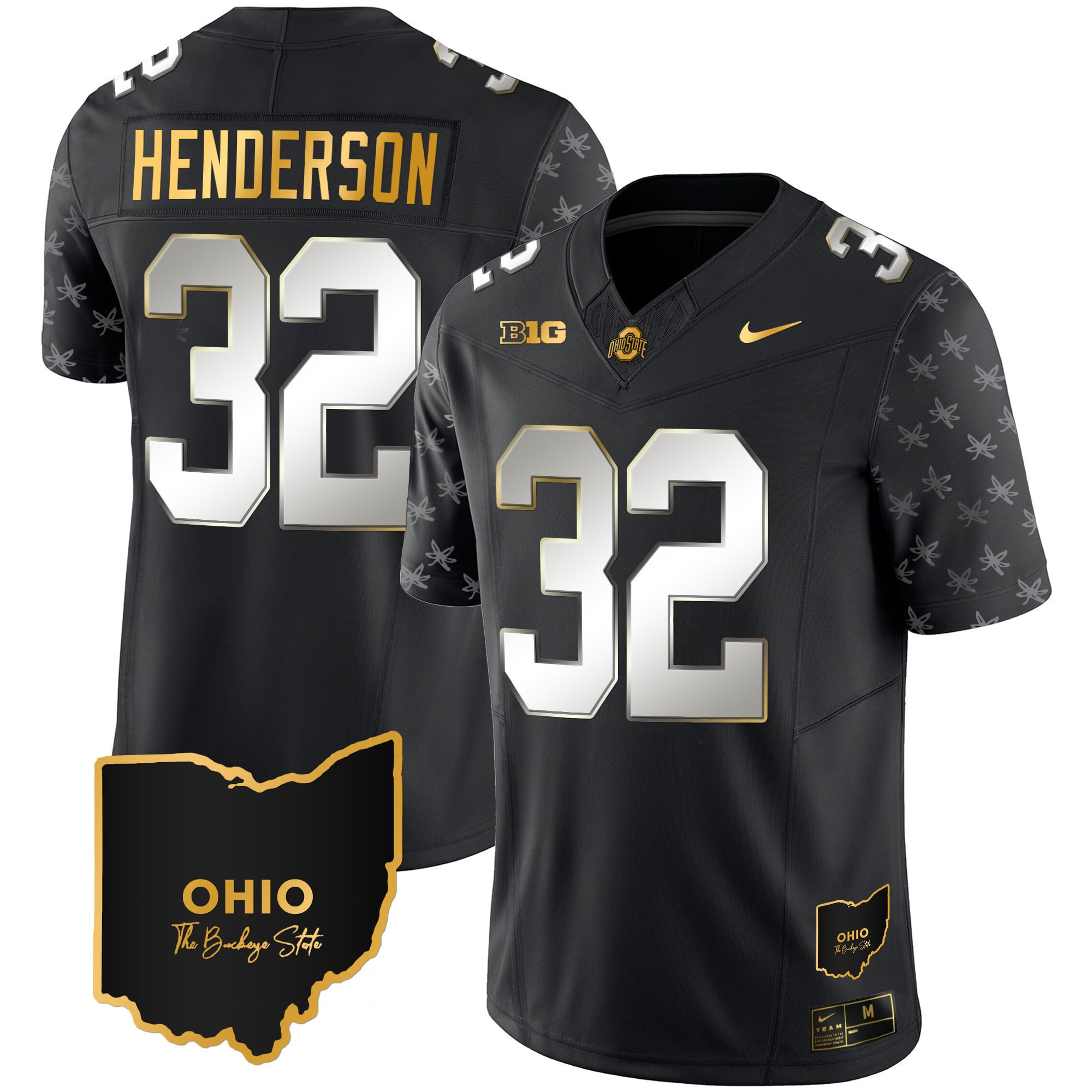 Men's Ohio State Buckeyes 2023 Alternate Gold Jersey - Stitched