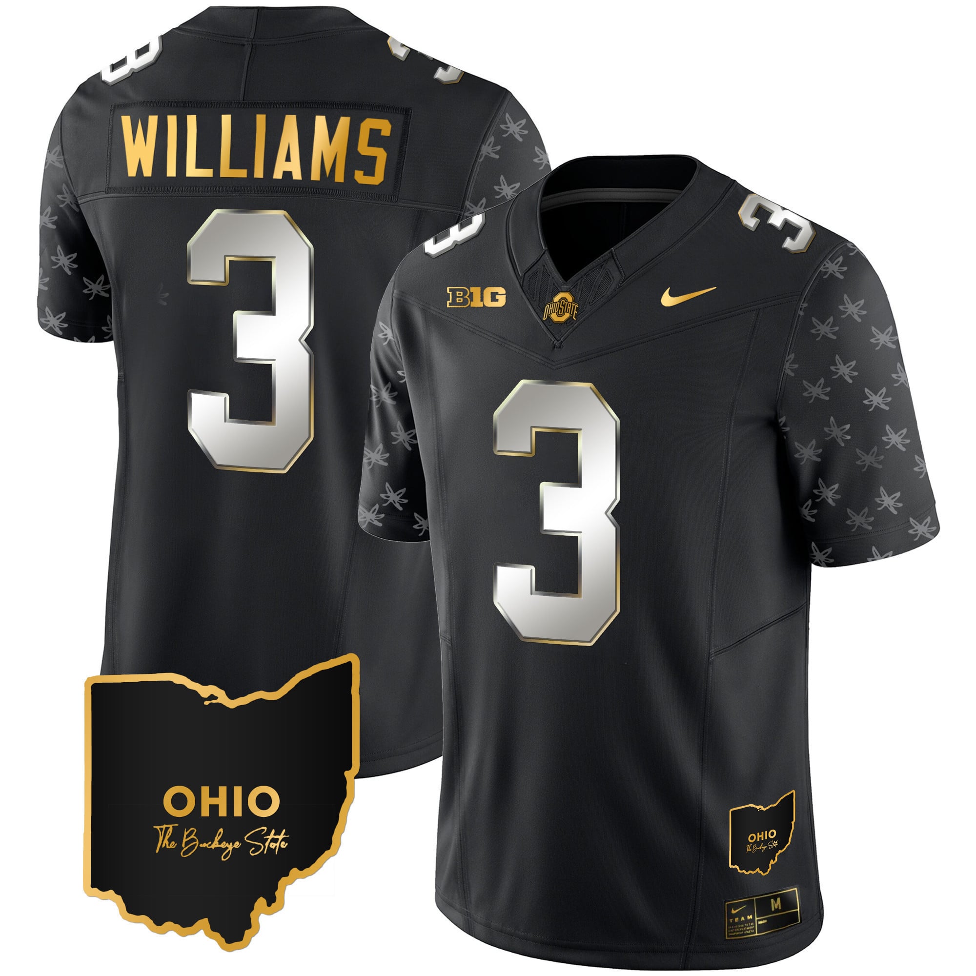 Men's Ohio State Buckeyes 2023 Alternate Gold Jersey - Stitched