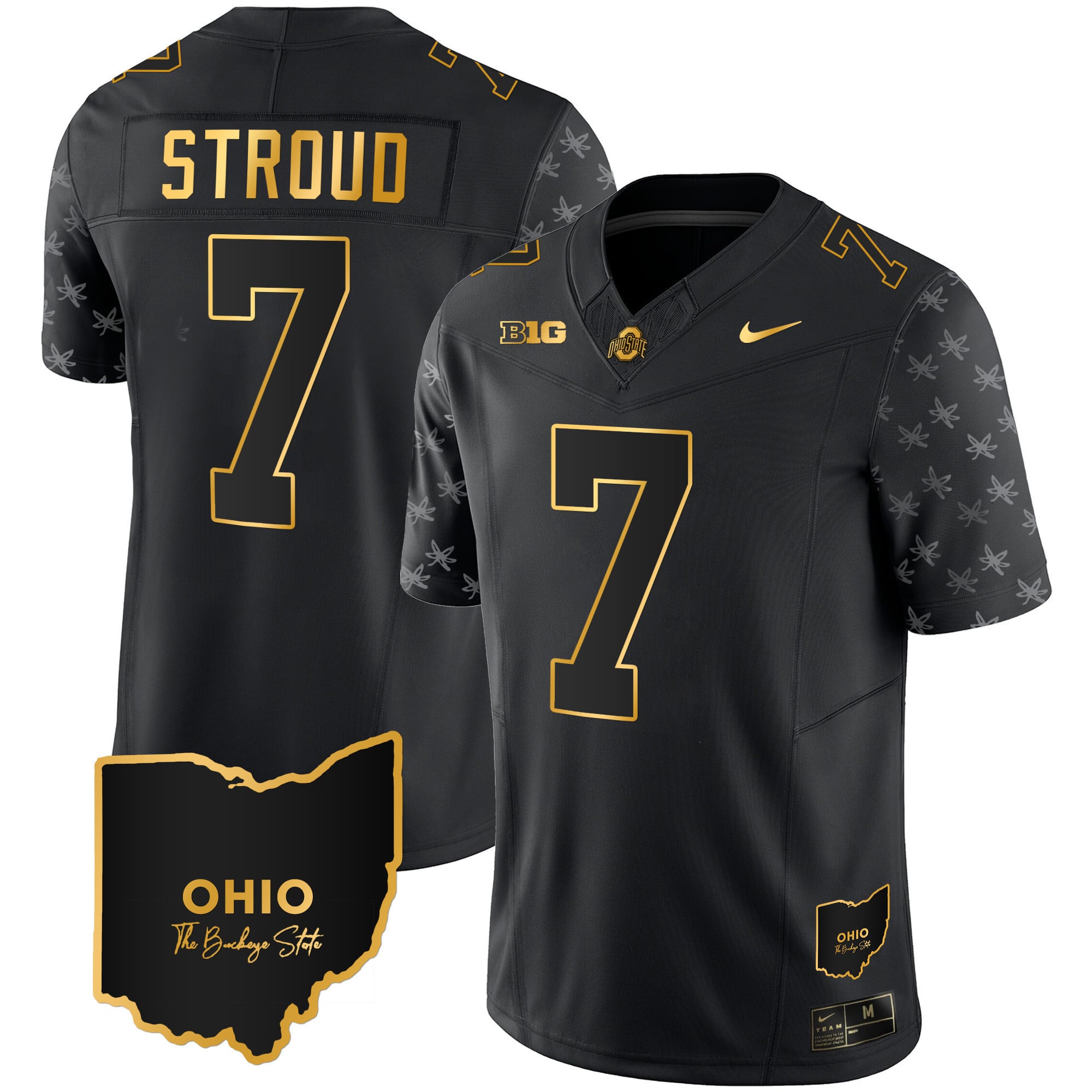 Men's Ohio State Buckeyes 2023 Alternate Gold Jersey - Stitched