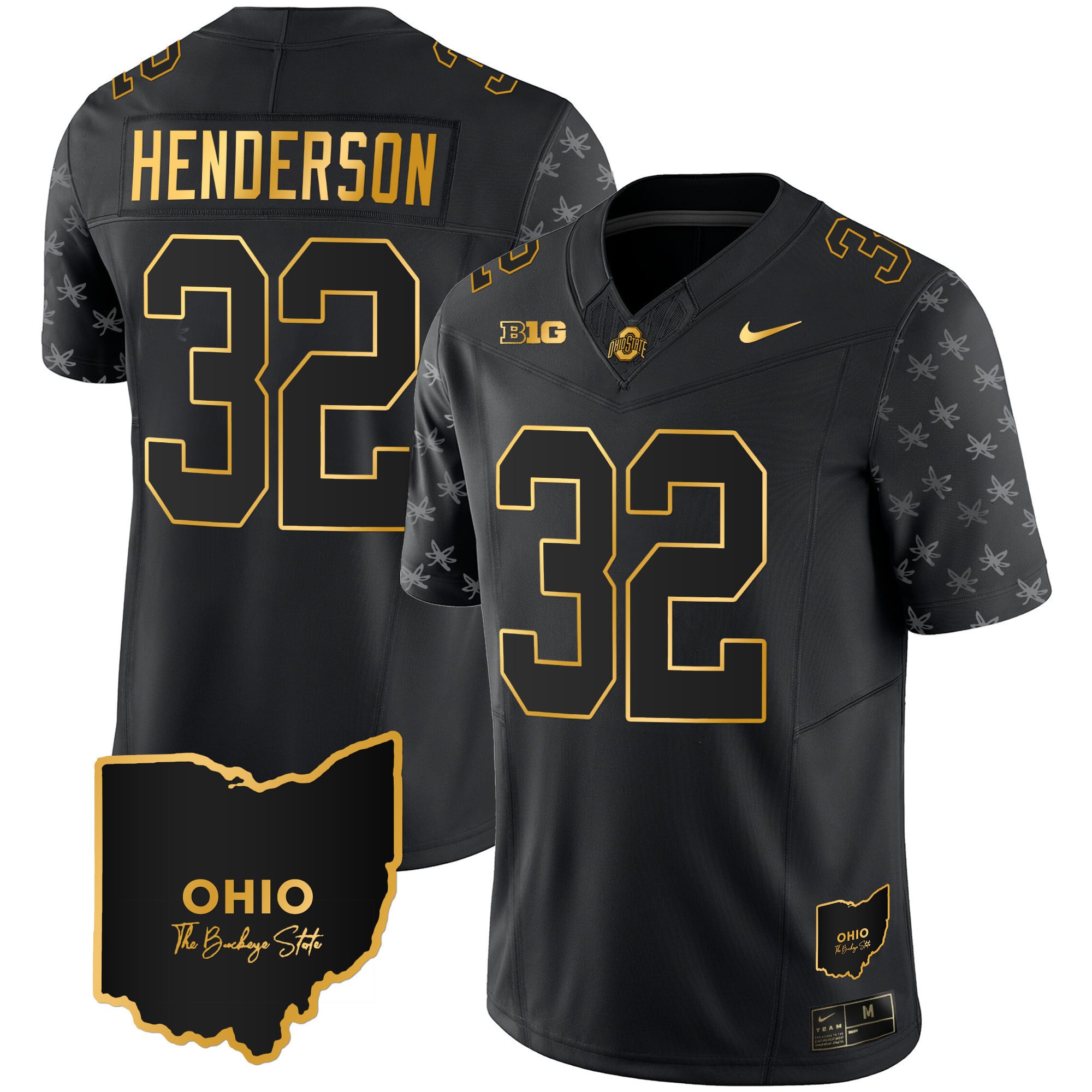 Men's Ohio State Buckeyes 2023 Alternate Gold Jersey - Stitched