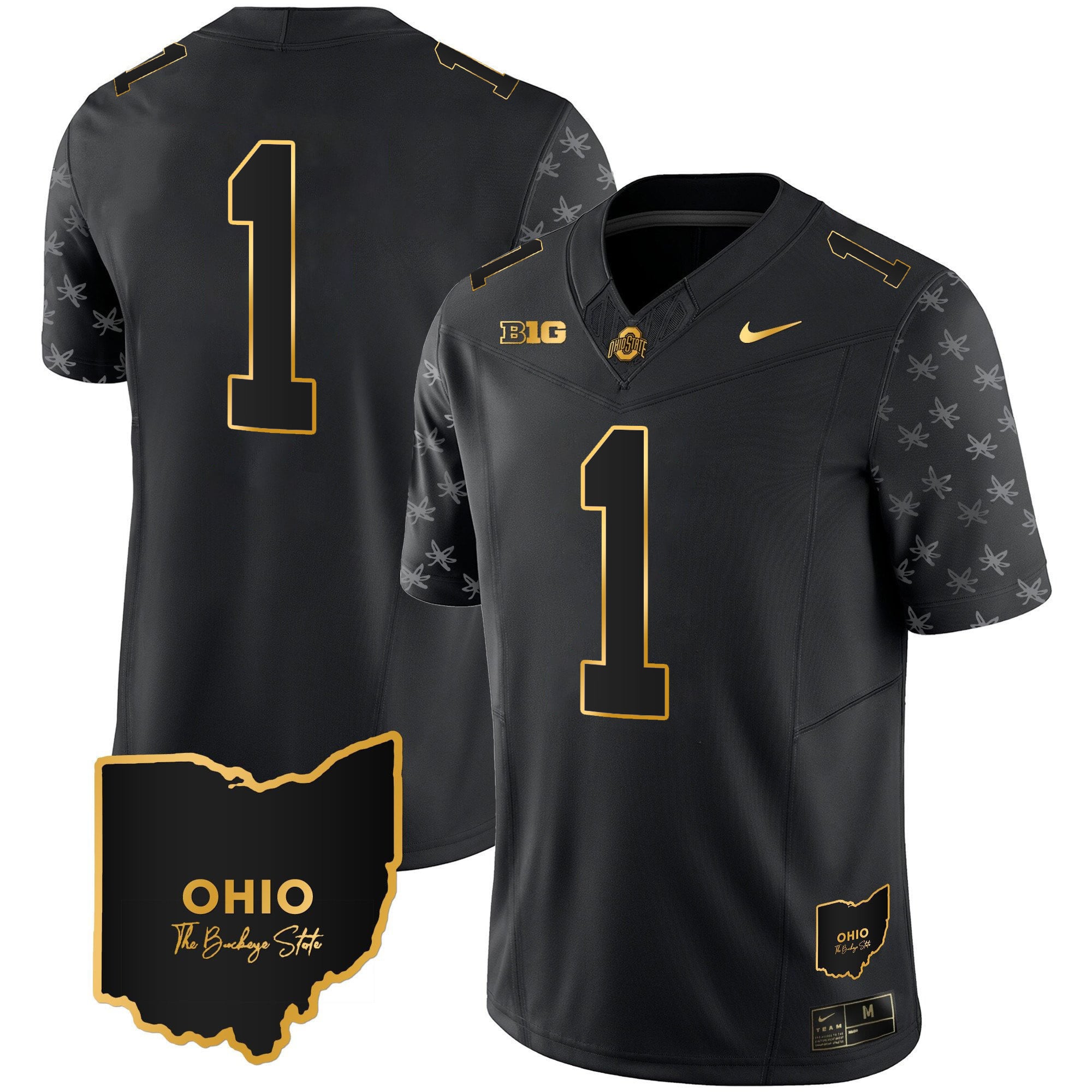 Men's Ohio State Buckeyes 2023 Alternate Gold Jersey - Stitched