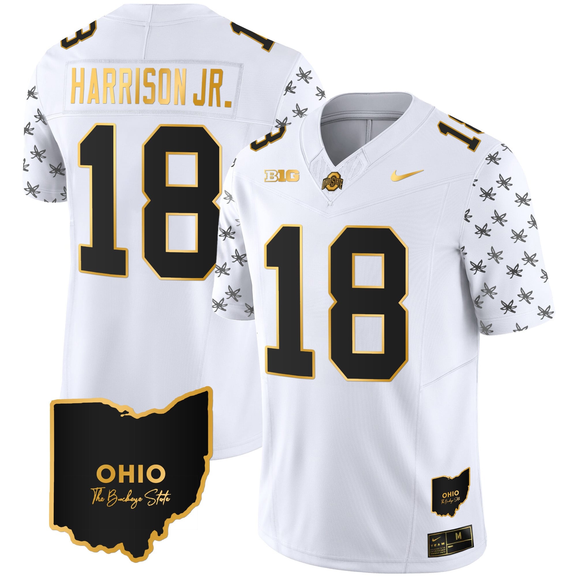 Men's Ohio State Buckeyes 2023 Alternate Gold Jersey - Stitched