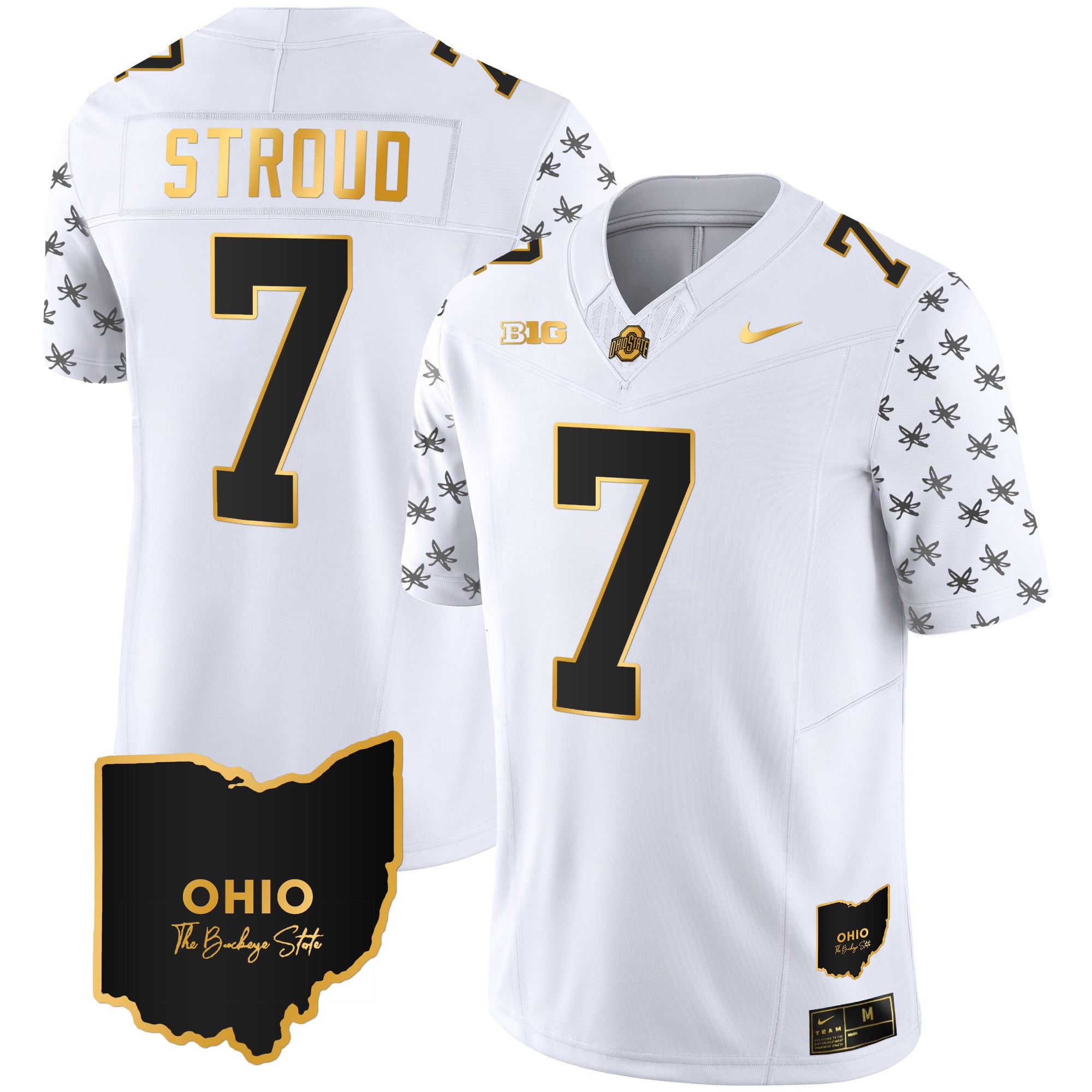 Men's Ohio State Buckeyes 2023 Alternate Gold Jersey - Stitched