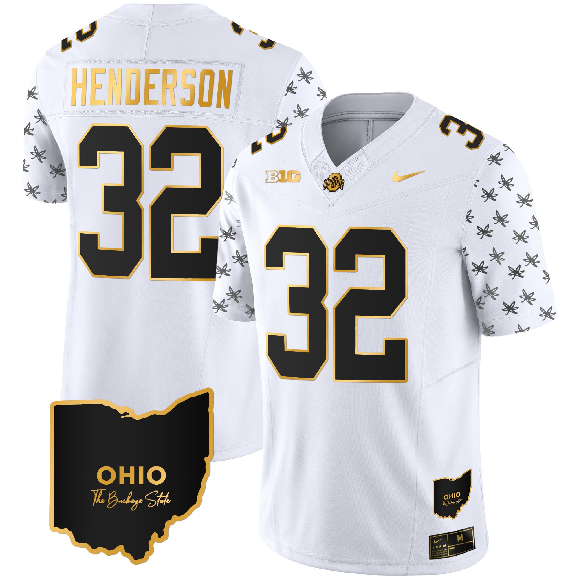 Men's Ohio State Buckeyes 2023 Alternate Gold Jersey - Stitched