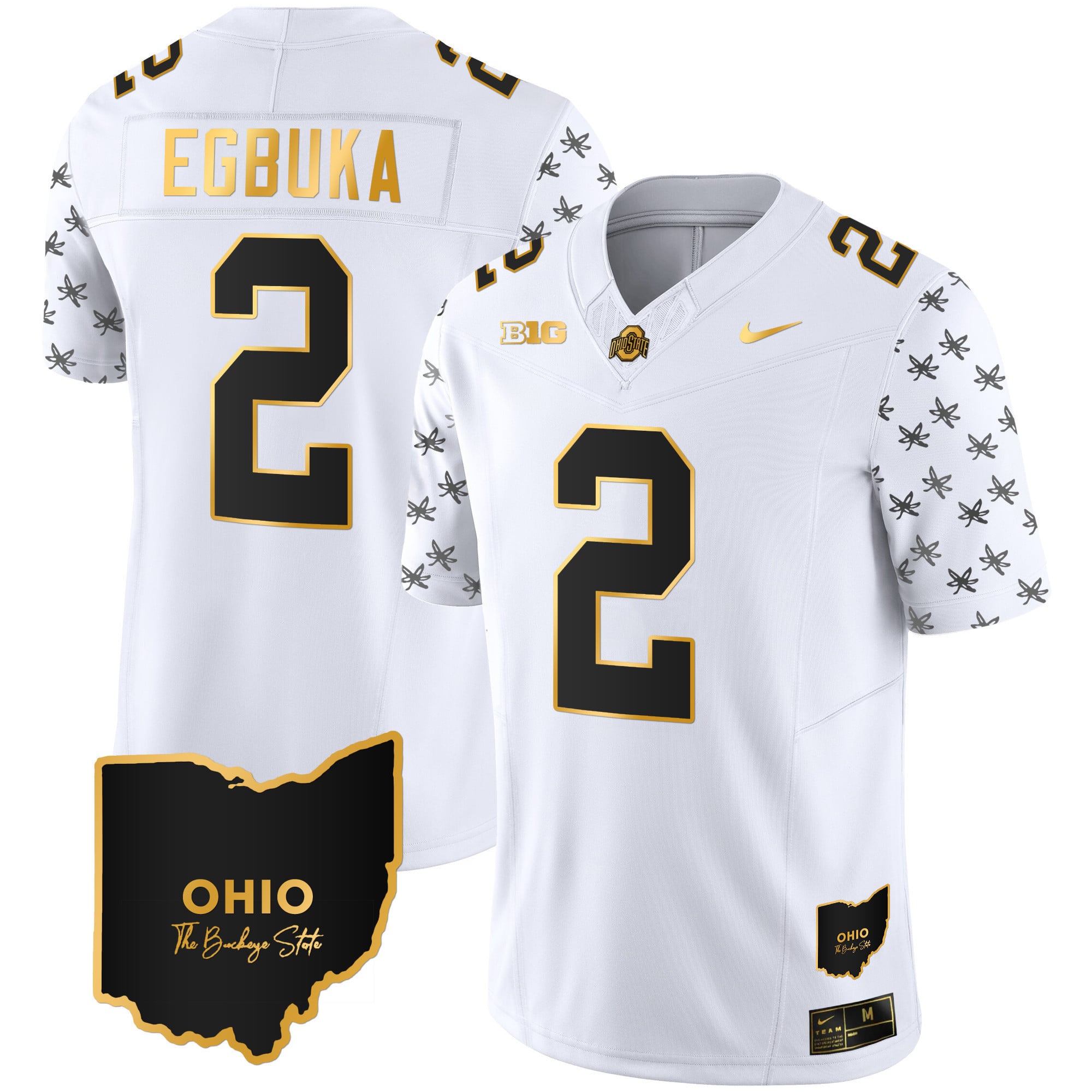 Men's Ohio State Buckeyes 2023 Alternate Gold Jersey - Stitched