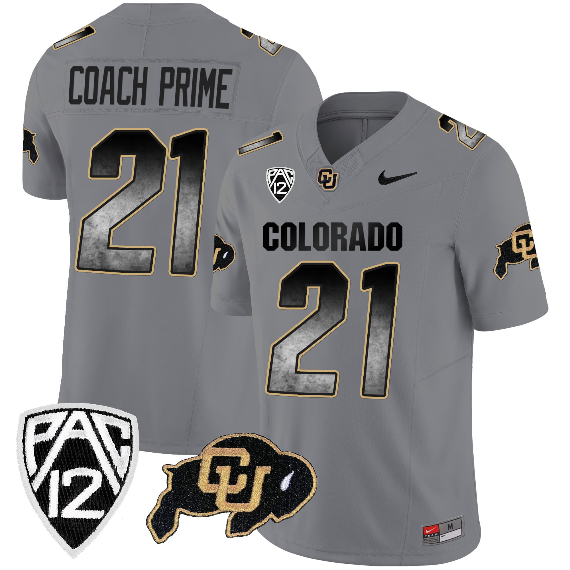 Men's Colorado Buffaloes Arch Smoke Vapor Jersey - All Stitched