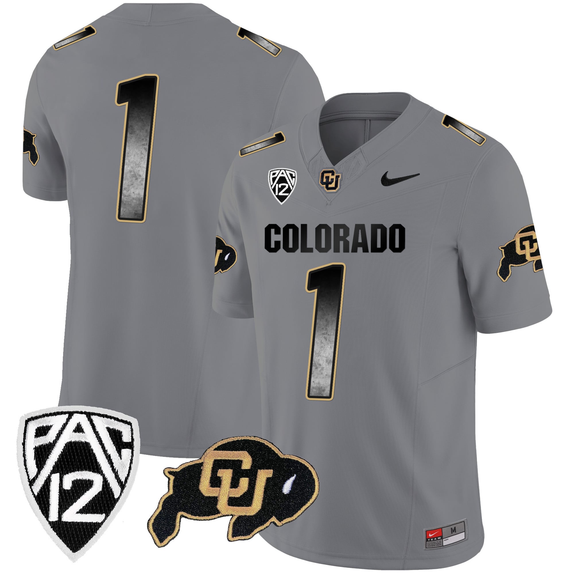Men's Colorado Buffaloes Arch Smoke Vapor Jersey - All Stitched