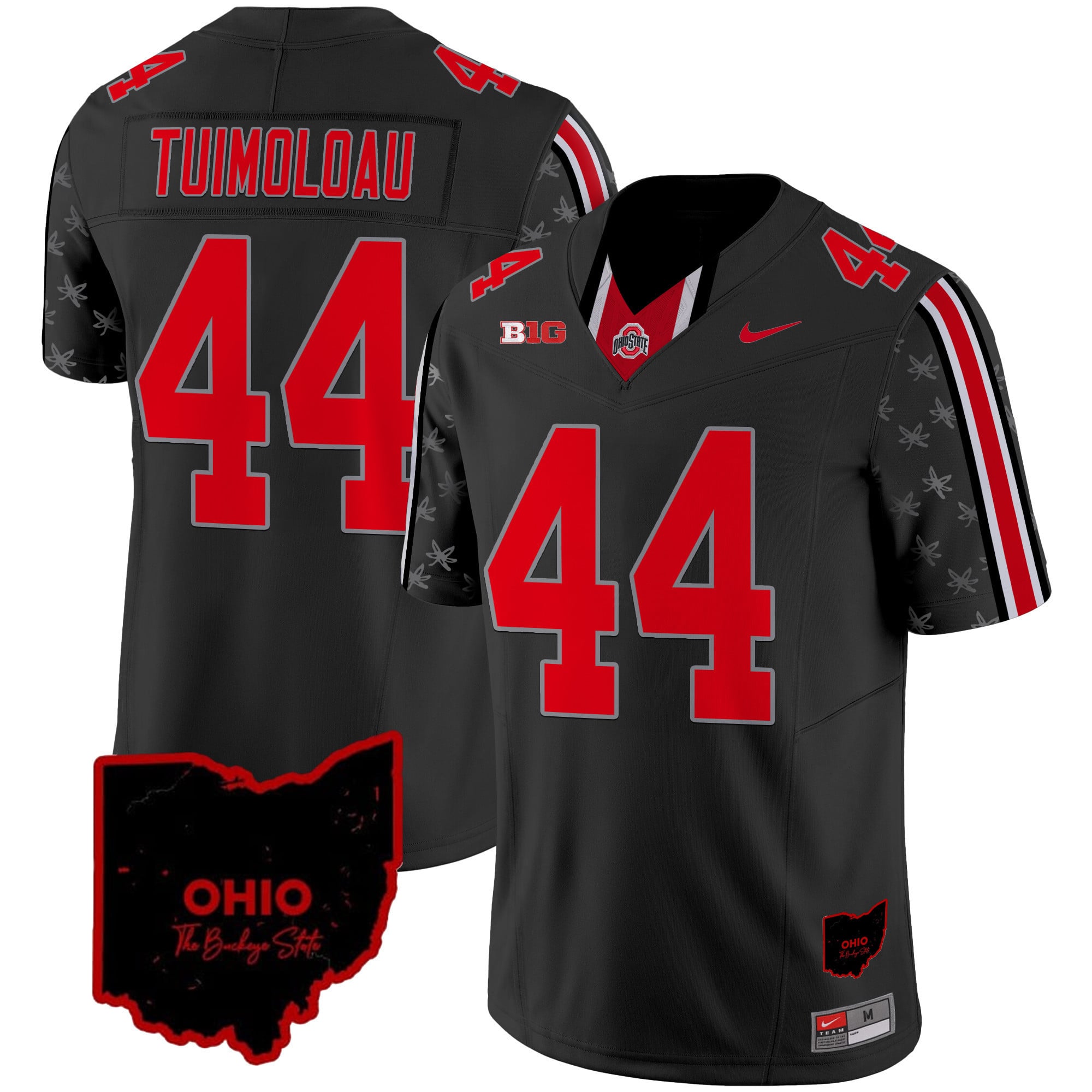 Men's Ohio State Buckeyes 2024 Home Patch Vapor Limited Jersey - All Stitched