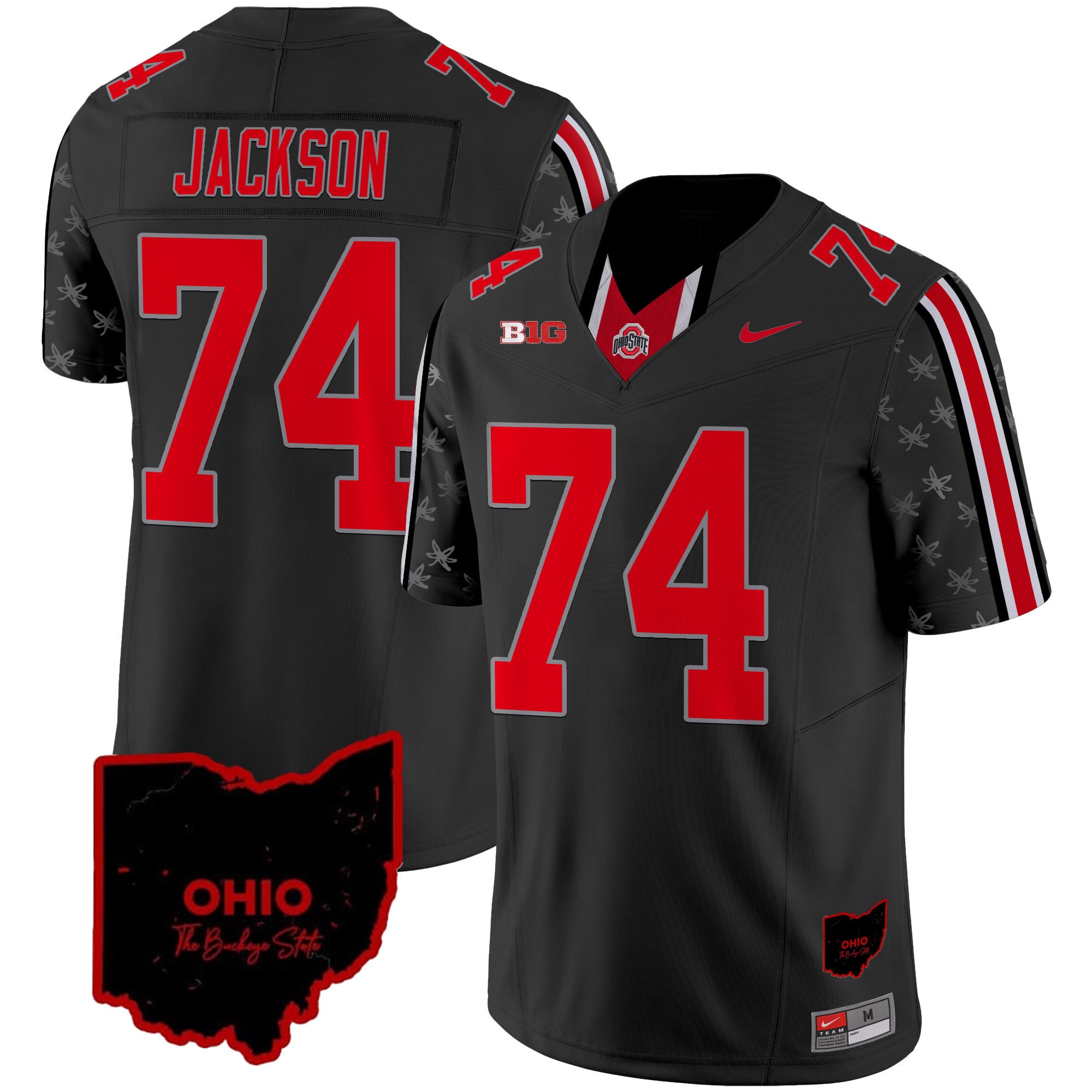 Men's Ohio State Buckeyes 2024 Home Patch Vapor Limited Jersey - All Stitched
