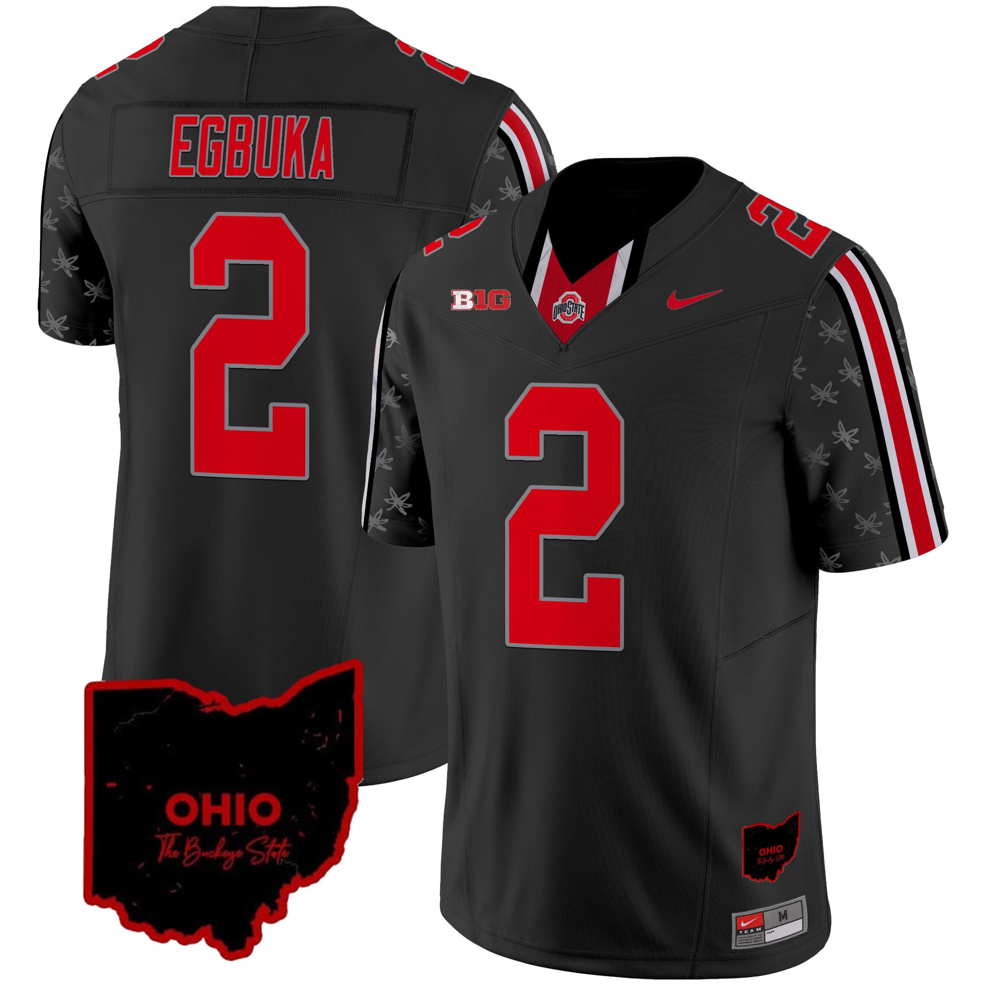 Men's Ohio State Buckeyes 2024 Home Patch Vapor Limited Jersey - All Stitched