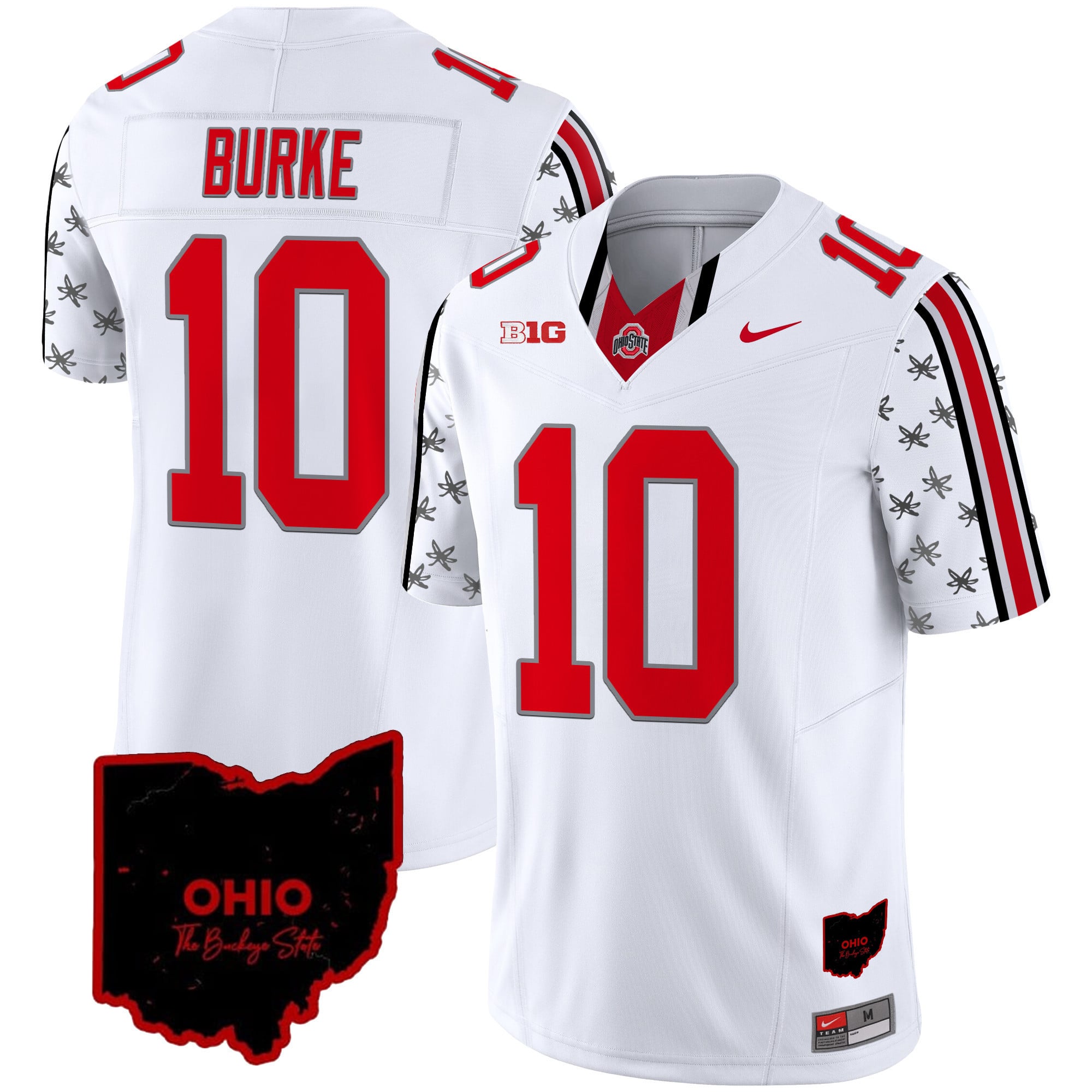 Men's Ohio State Buckeyes 2024 Home Patch Vapor Limited Jersey - All Stitched
