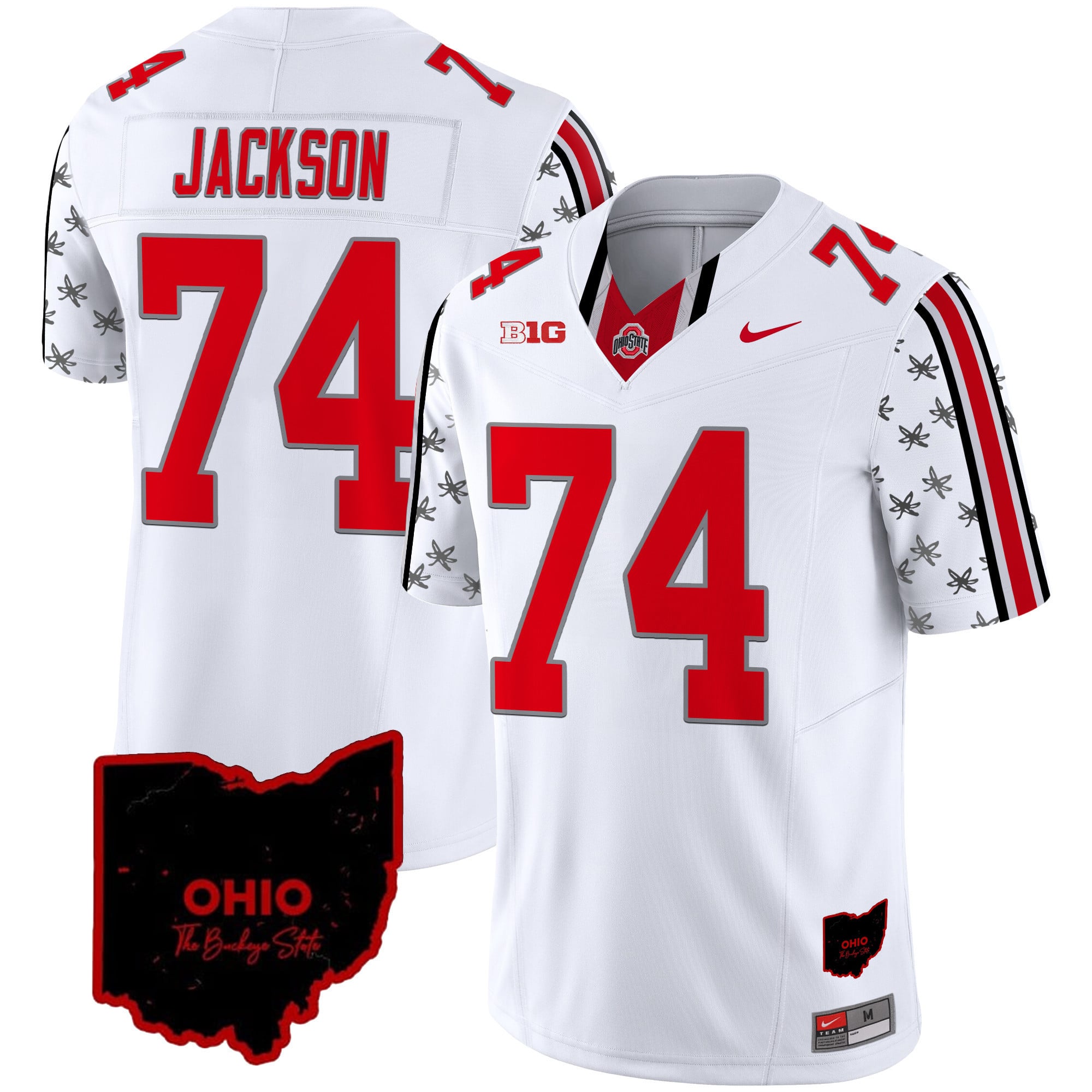 Men's Ohio State Buckeyes 2024 Home Patch Vapor Limited Jersey - All Stitched