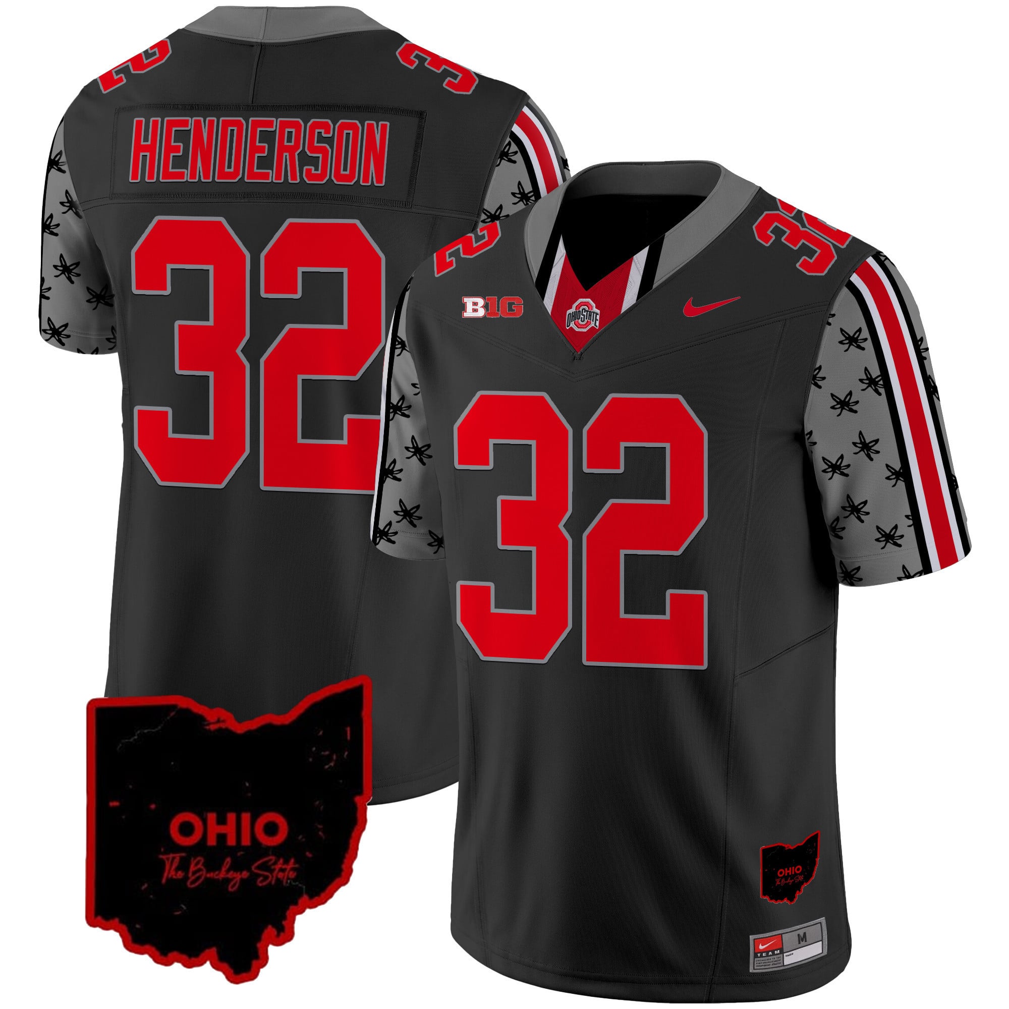 Men's Ohio State Buckeyes 2024 Home Patch Vapor Limited Jersey - All Stitched