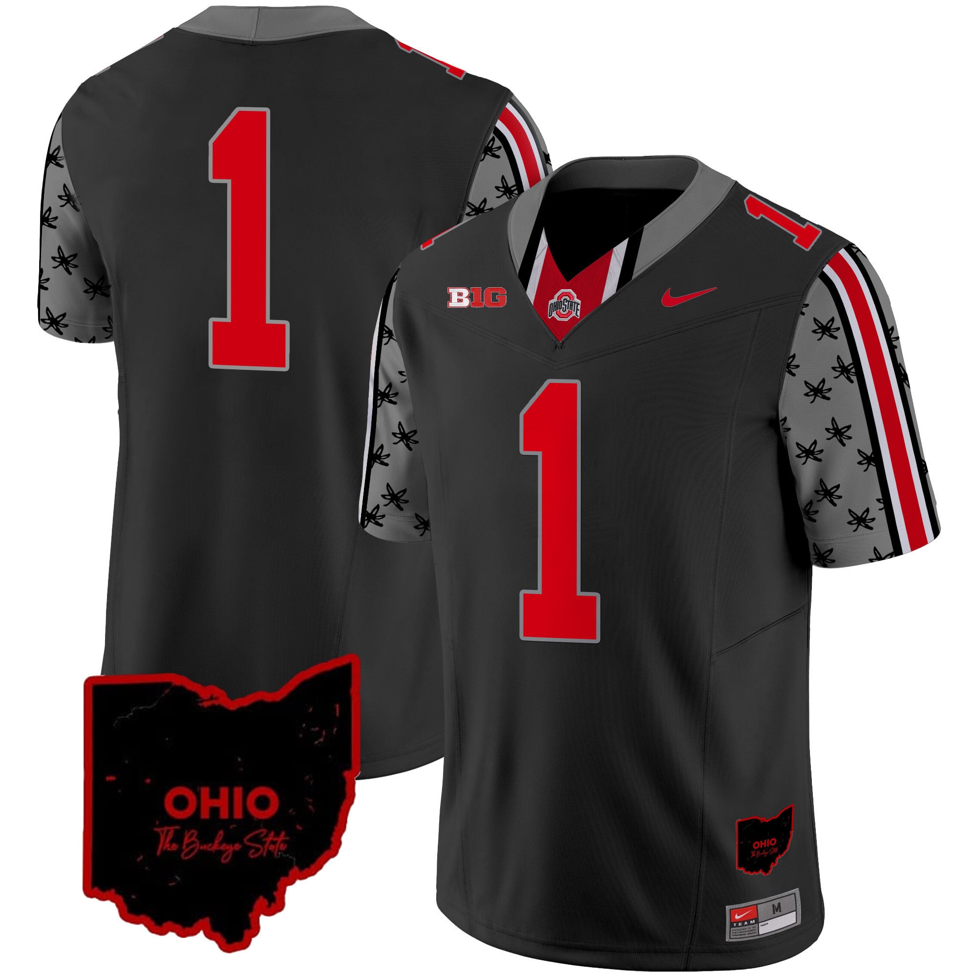 Men's Ohio State Buckeyes 2024 Home Patch Vapor Limited Jersey - All Stitched