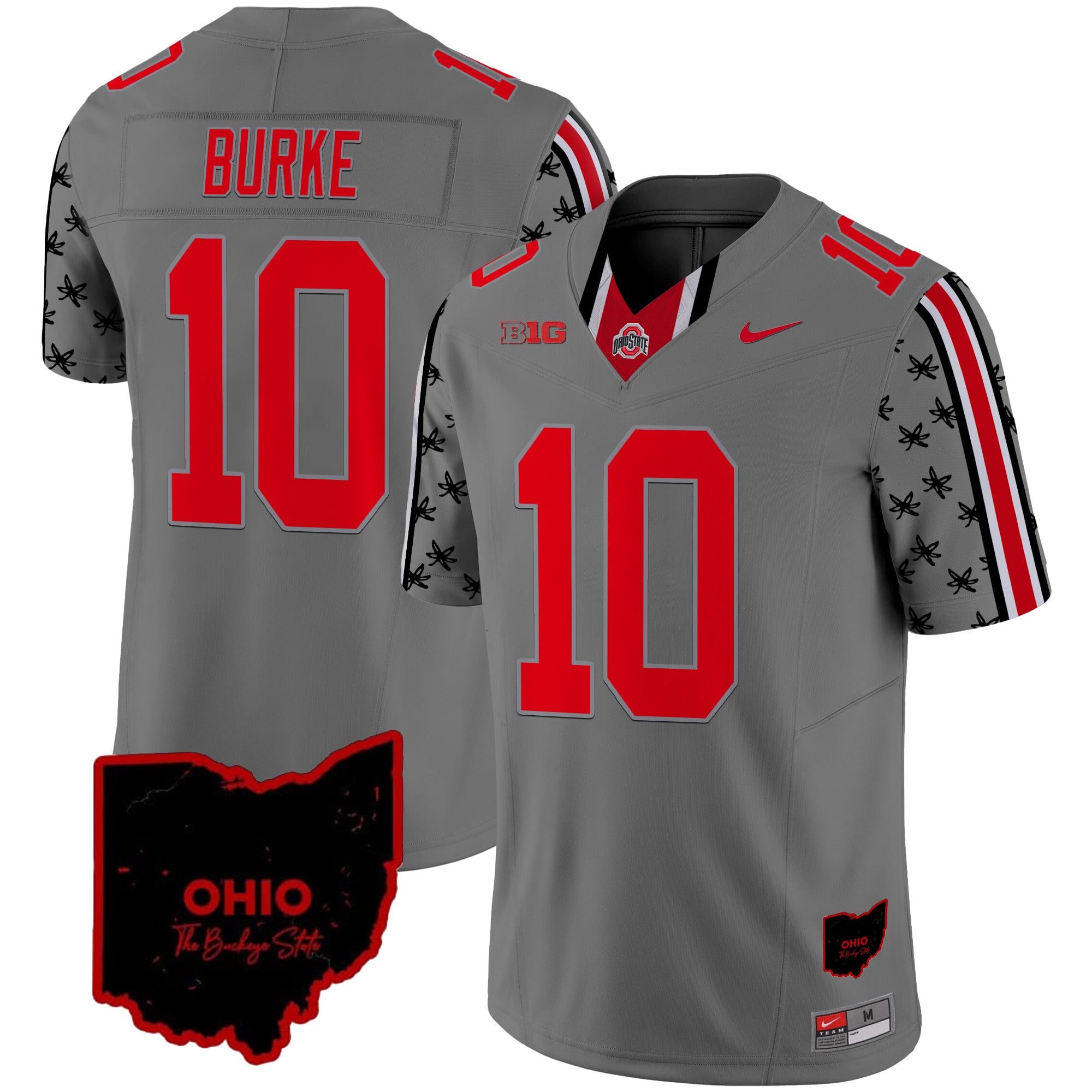 Men's Ohio State Buckeyes 2024 Home Patch Vapor Limited Jersey - All Stitched