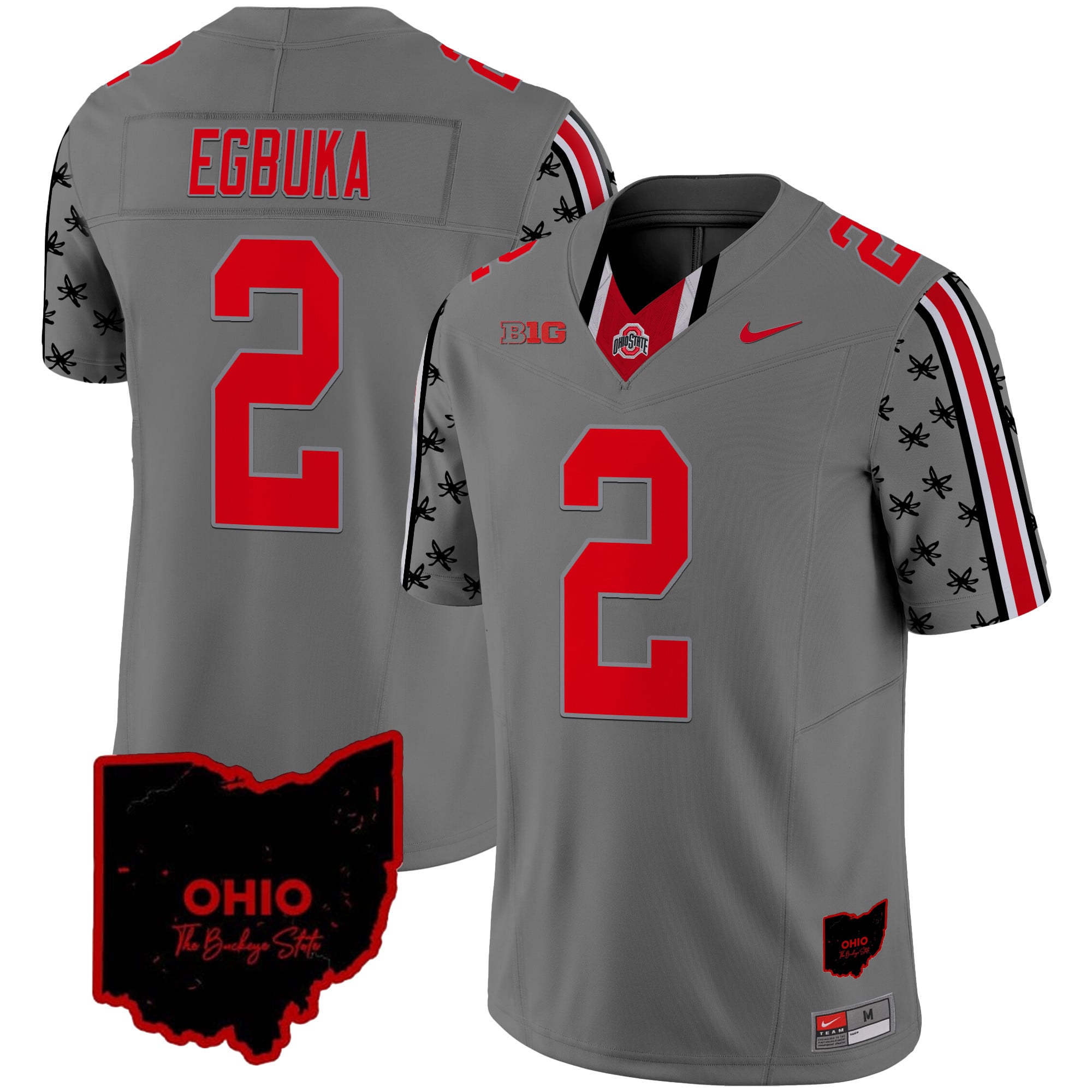 Men's Ohio State Buckeyes 2024 Home Patch Vapor Limited Jersey - All Stitched