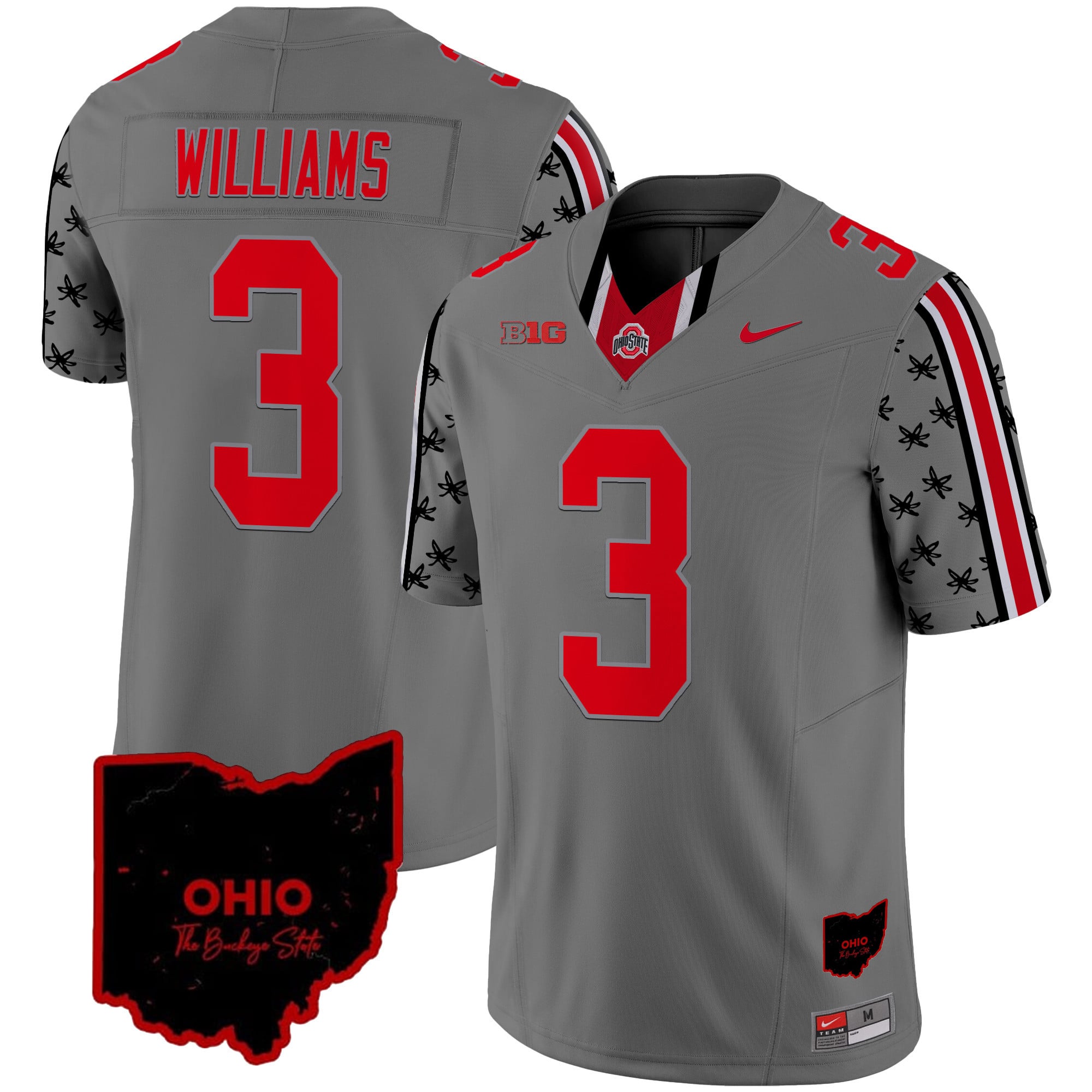 Men's Ohio State Buckeyes 2024 Home Patch Vapor Limited Jersey - All Stitched