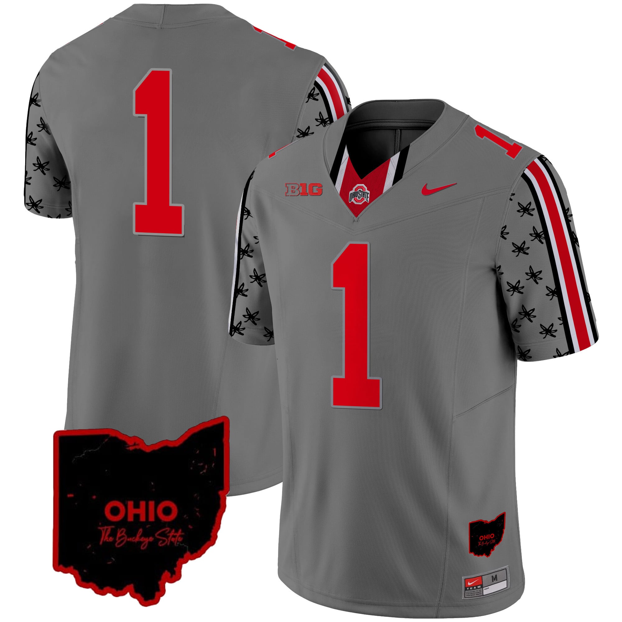 Men's Ohio State Buckeyes 2024 Home Patch Vapor Limited Jersey - All Stitched