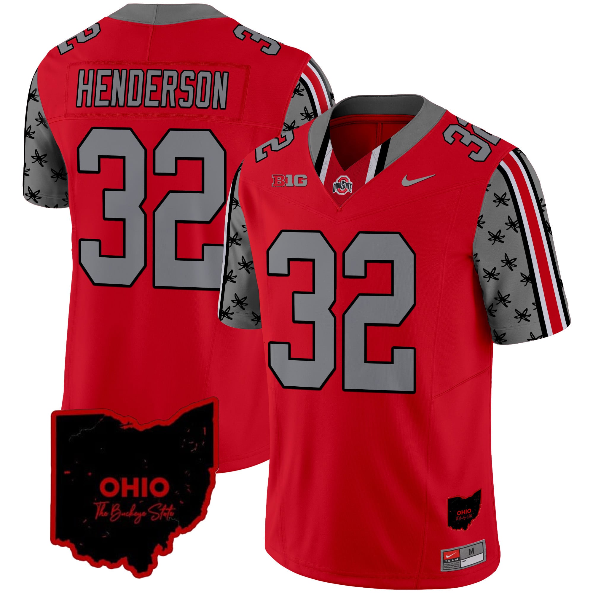Men's Ohio State Buckeyes 2024 Home Patch Vapor Limited Jersey - All Stitched