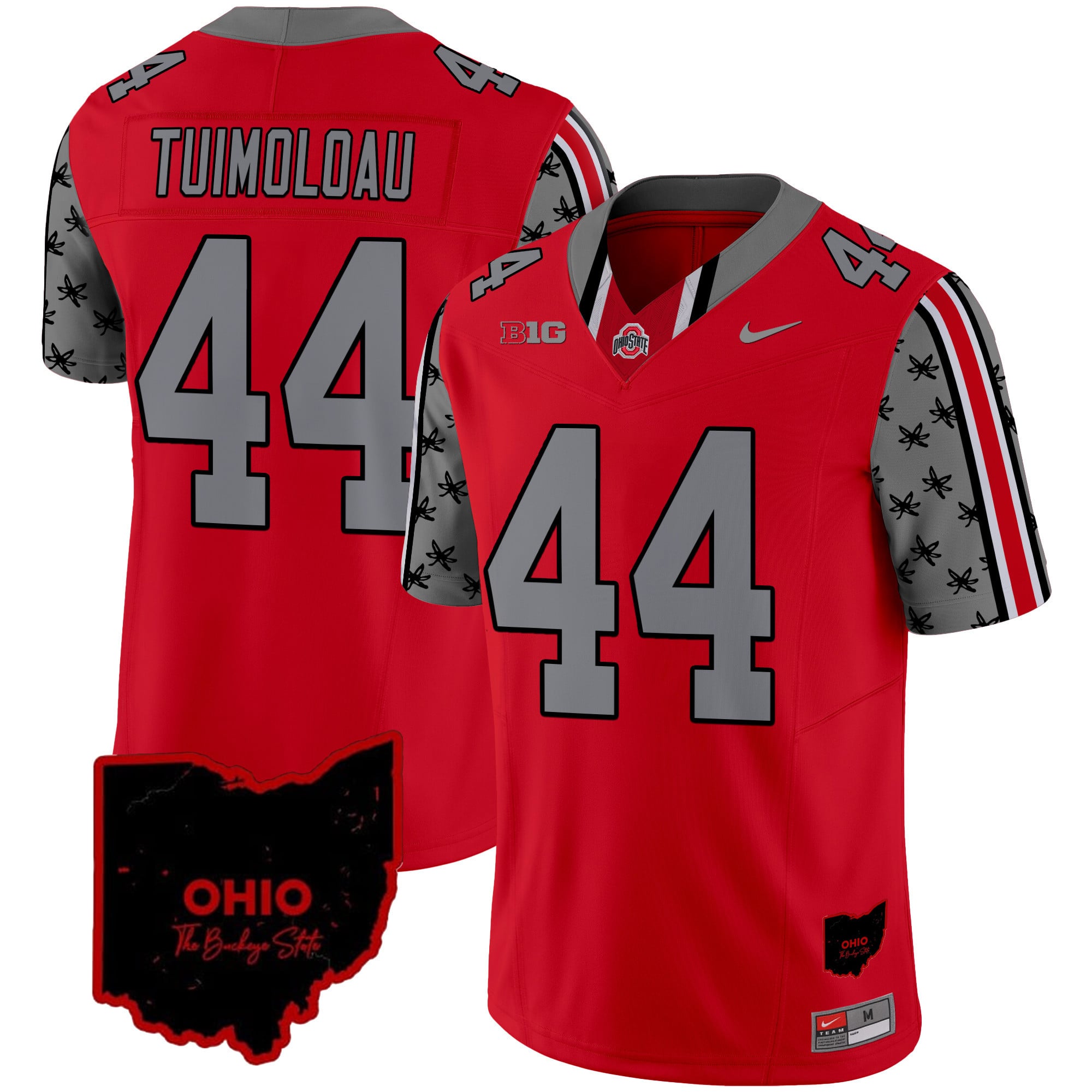 Men's Ohio State Buckeyes 2024 Home Patch Vapor Limited Jersey - All Stitched